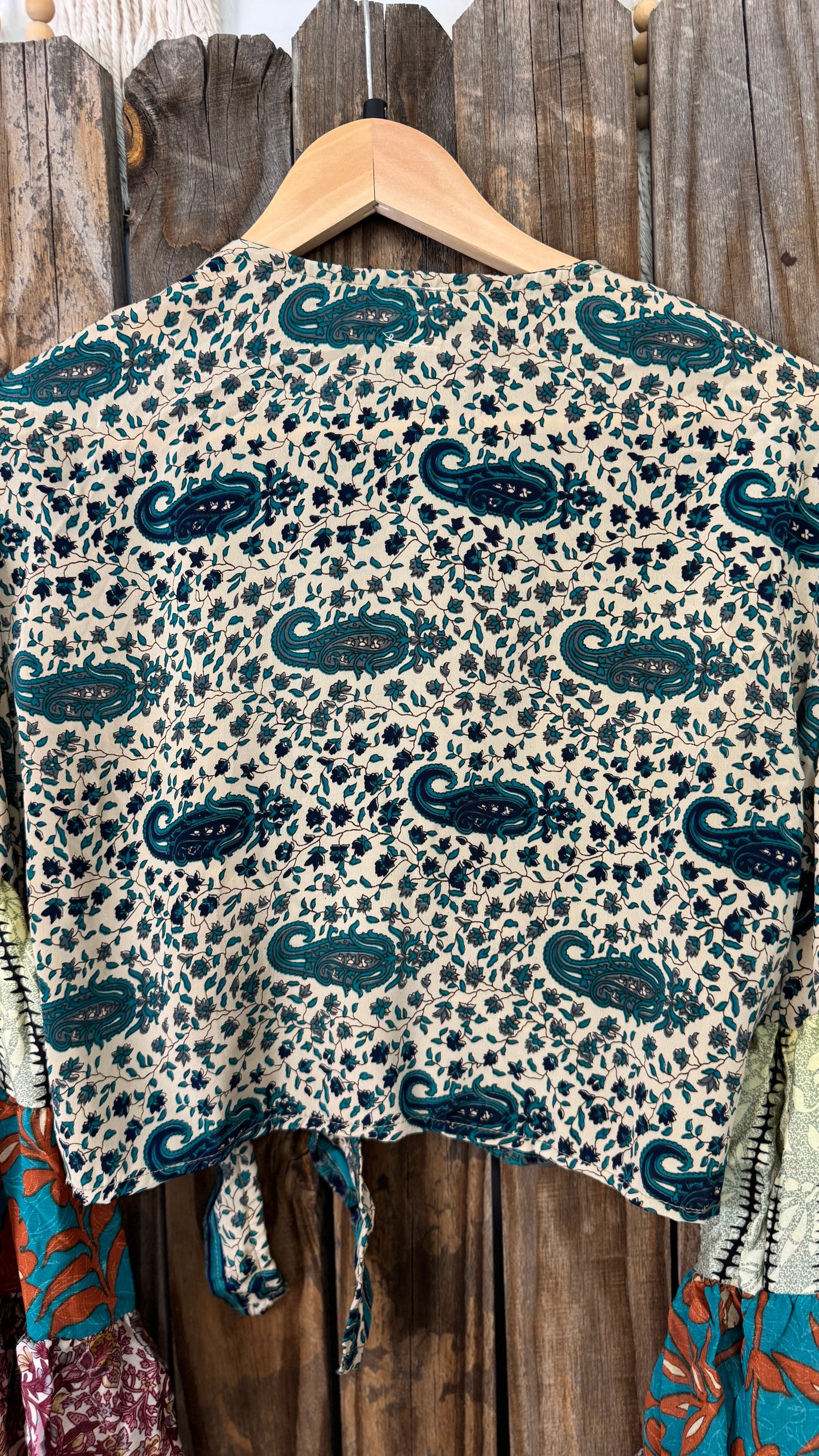 Thunderstruck ⚡ Silk Wrap Tie Top 016