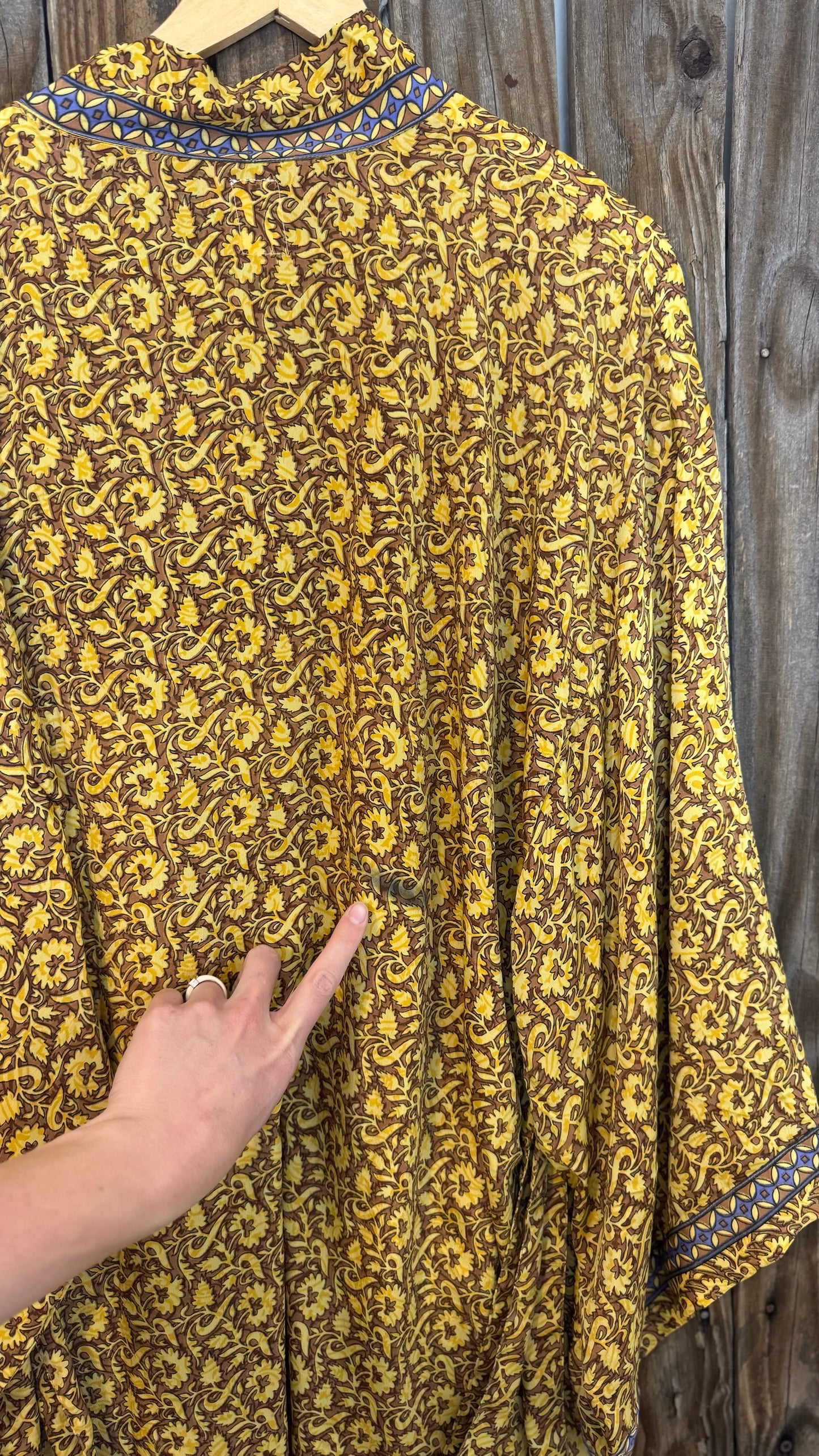 Creosote Sari Silk Kimono 007