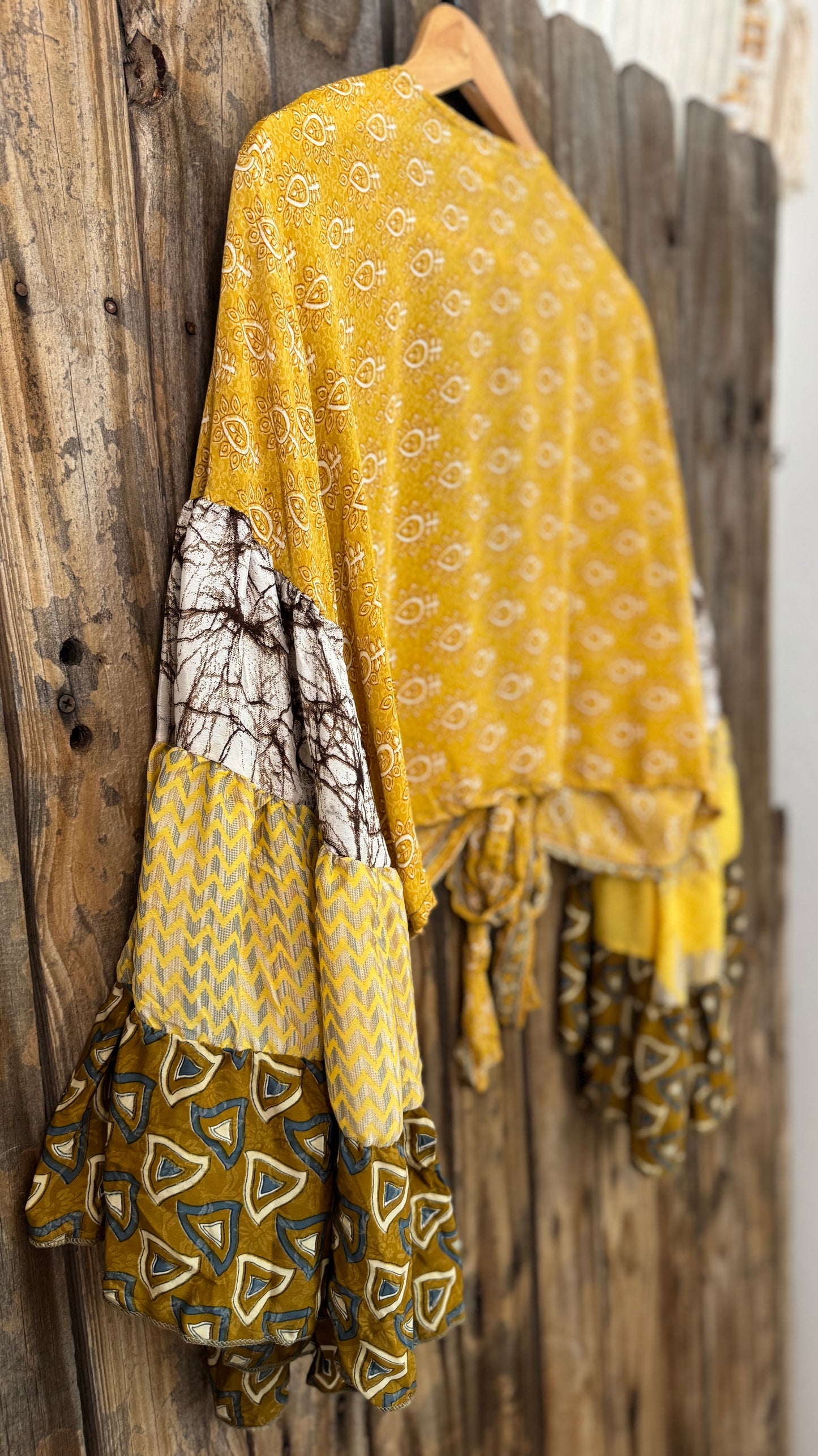 Thunderstruck ⚡ Silk Wrap Tie Top 008