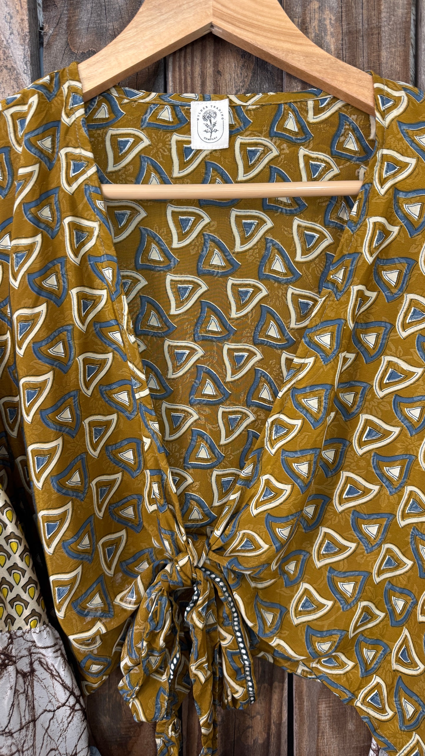 Thunderstruck ⚡ Silk Wrap Tie Top 009