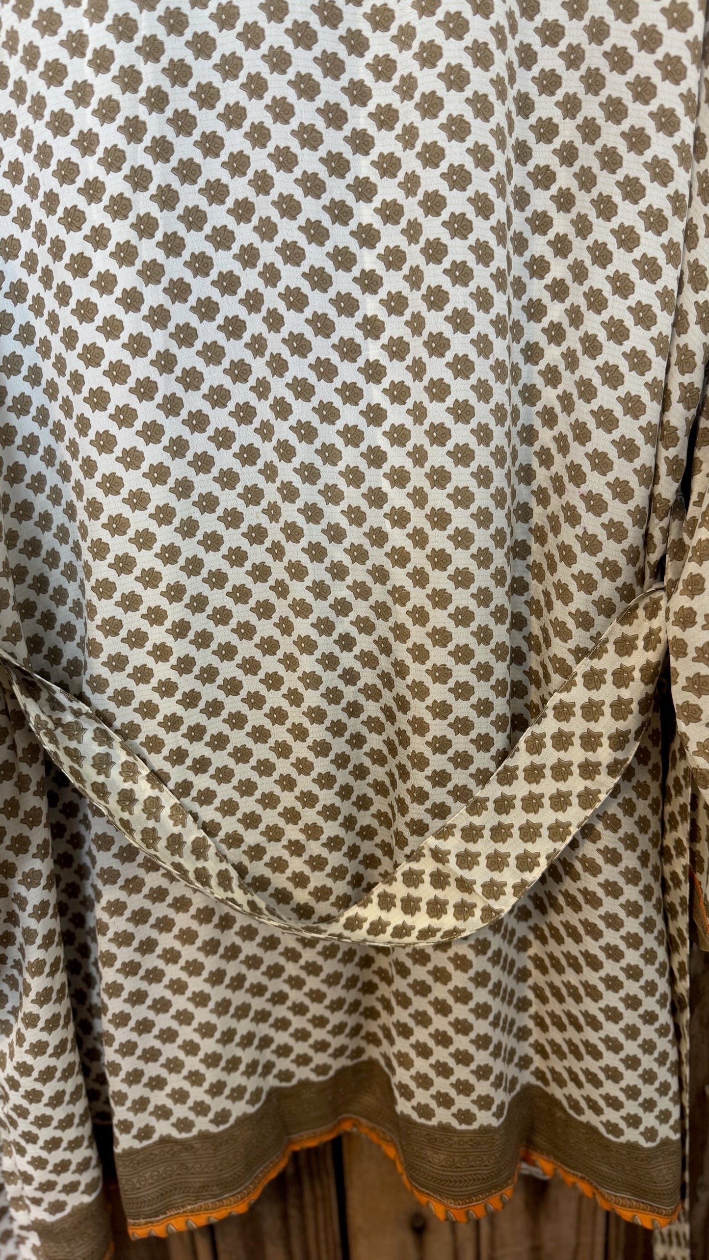 Creosote Sari Silk Kimono 009
