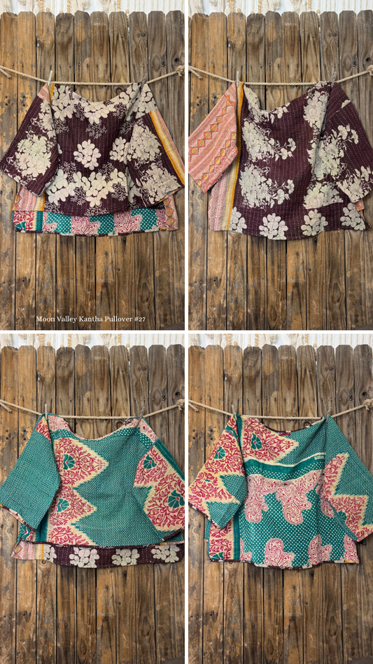 Moon Valley Kantha Pullover Top - 027