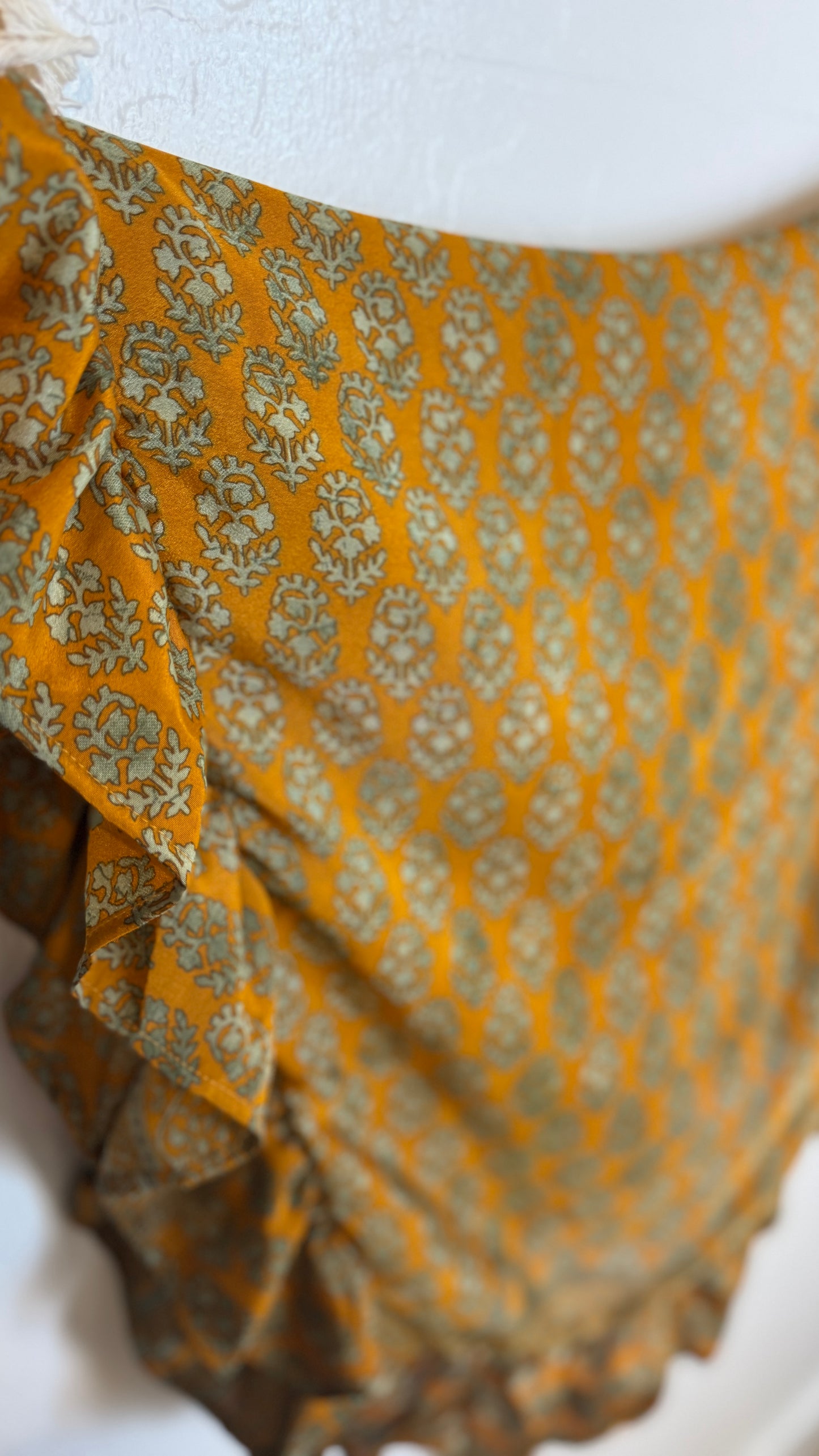 Bell Sleeve Silk Wrap Tie Top 013
