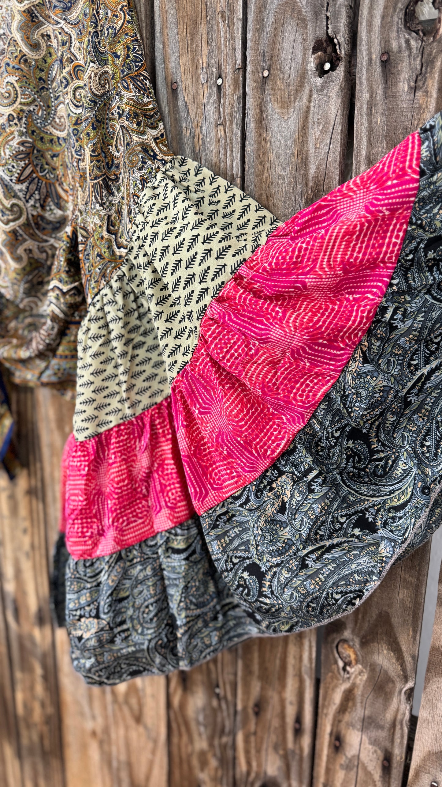 Thunderstruck ⚡ Silk Wrap Tie Top 020