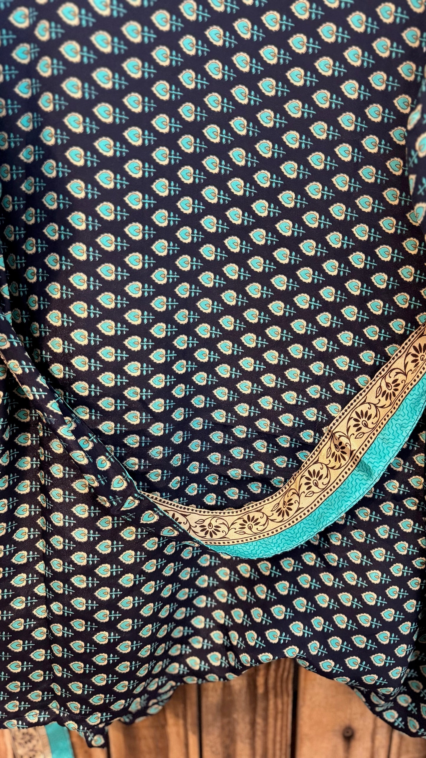 Creosote Sari Silk Kimono 016