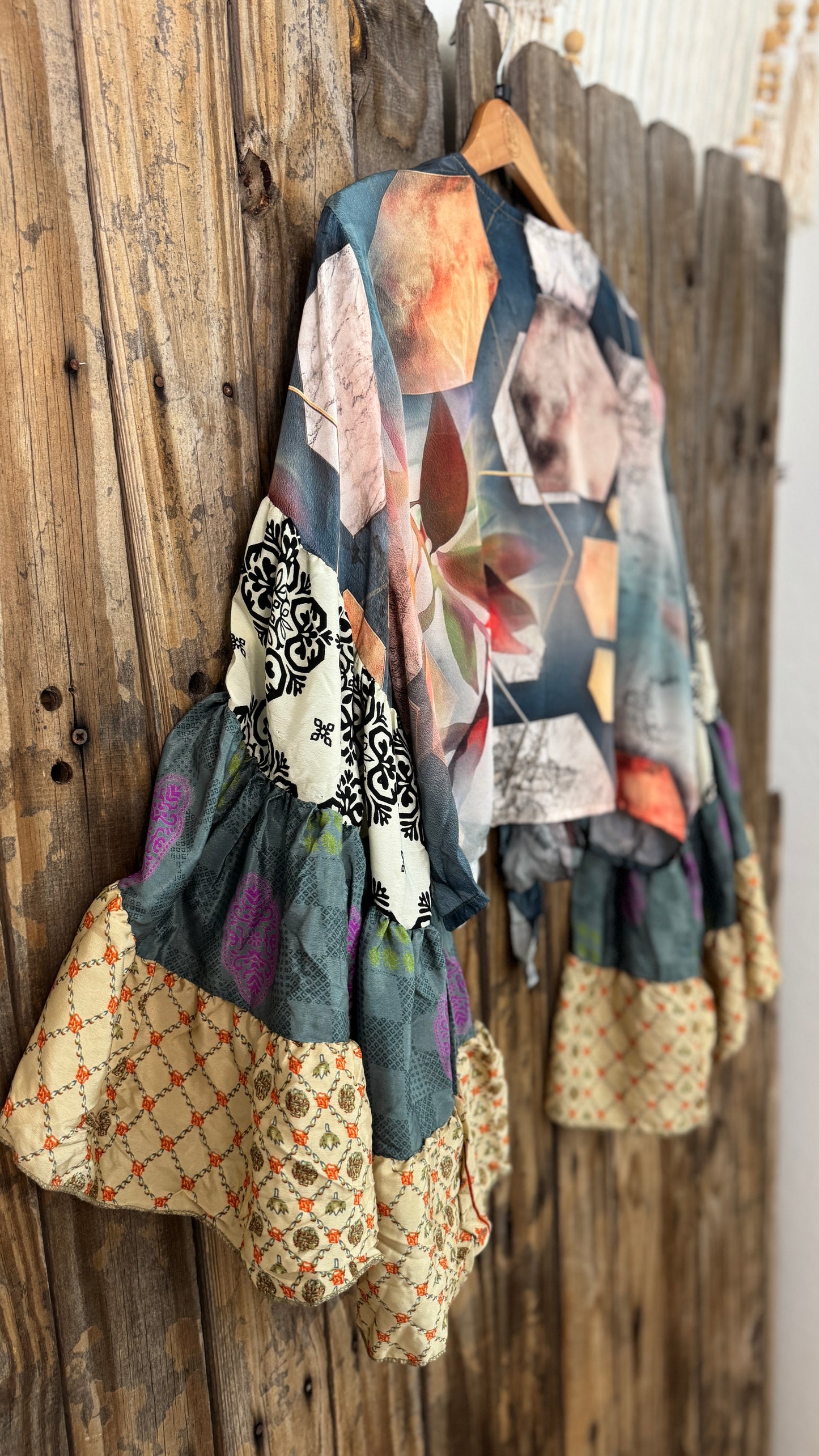 Thunderstruck ⚡ Silk Wrap Tie Top 014