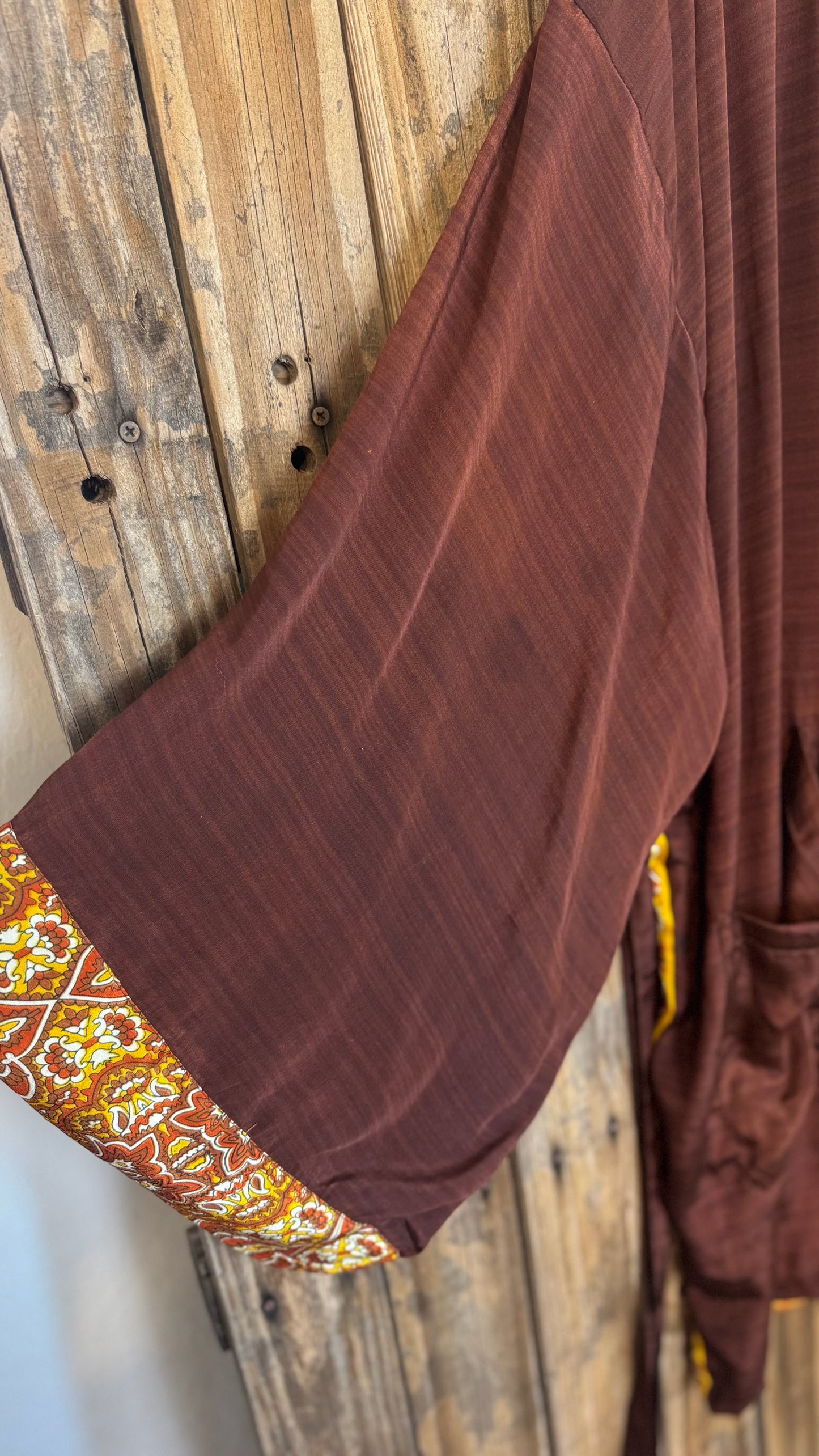 Creosote Sari Silk Kimono 004