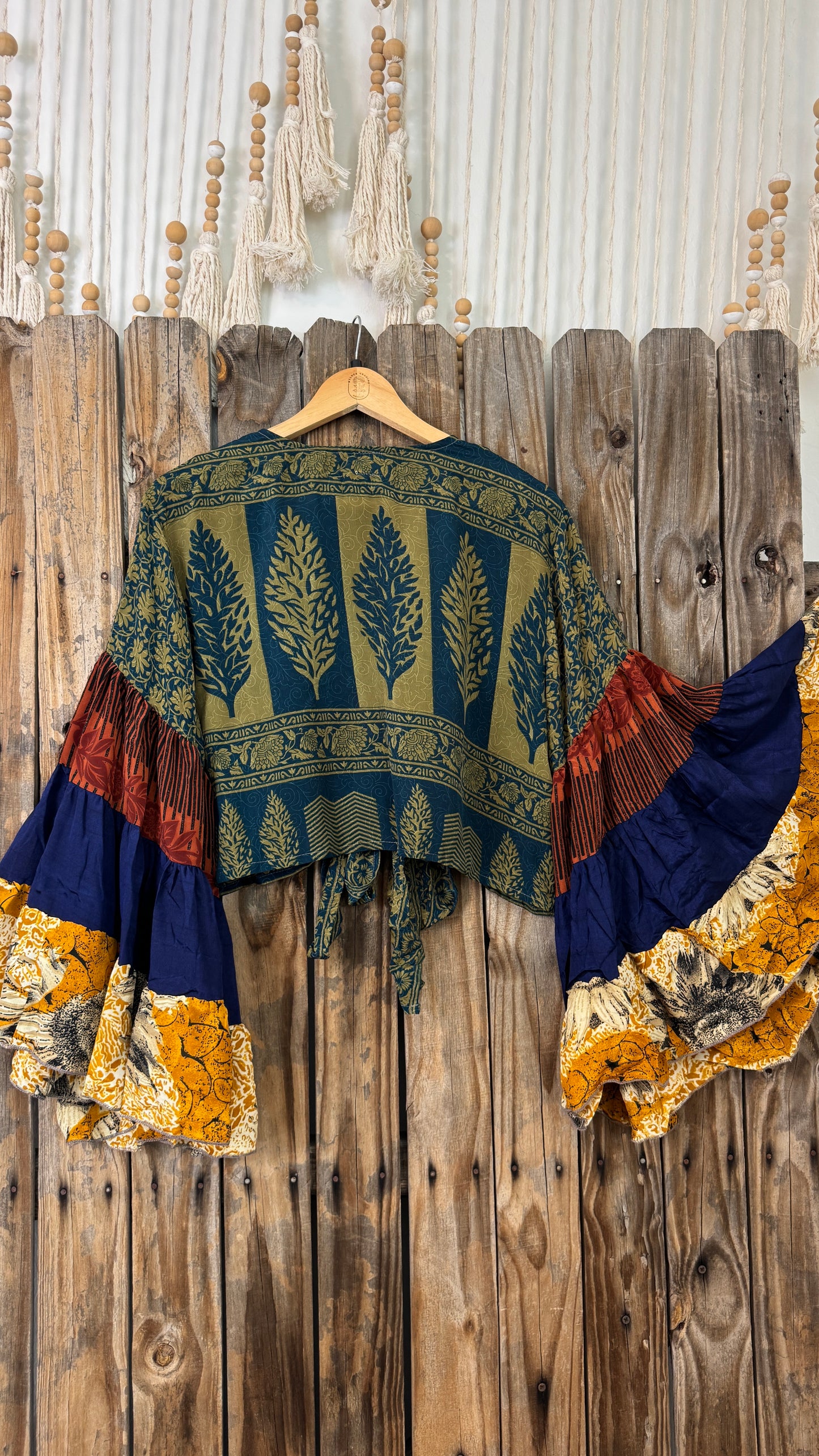 Thunderstruck ⚡ Silk Wrap Tie Top 017