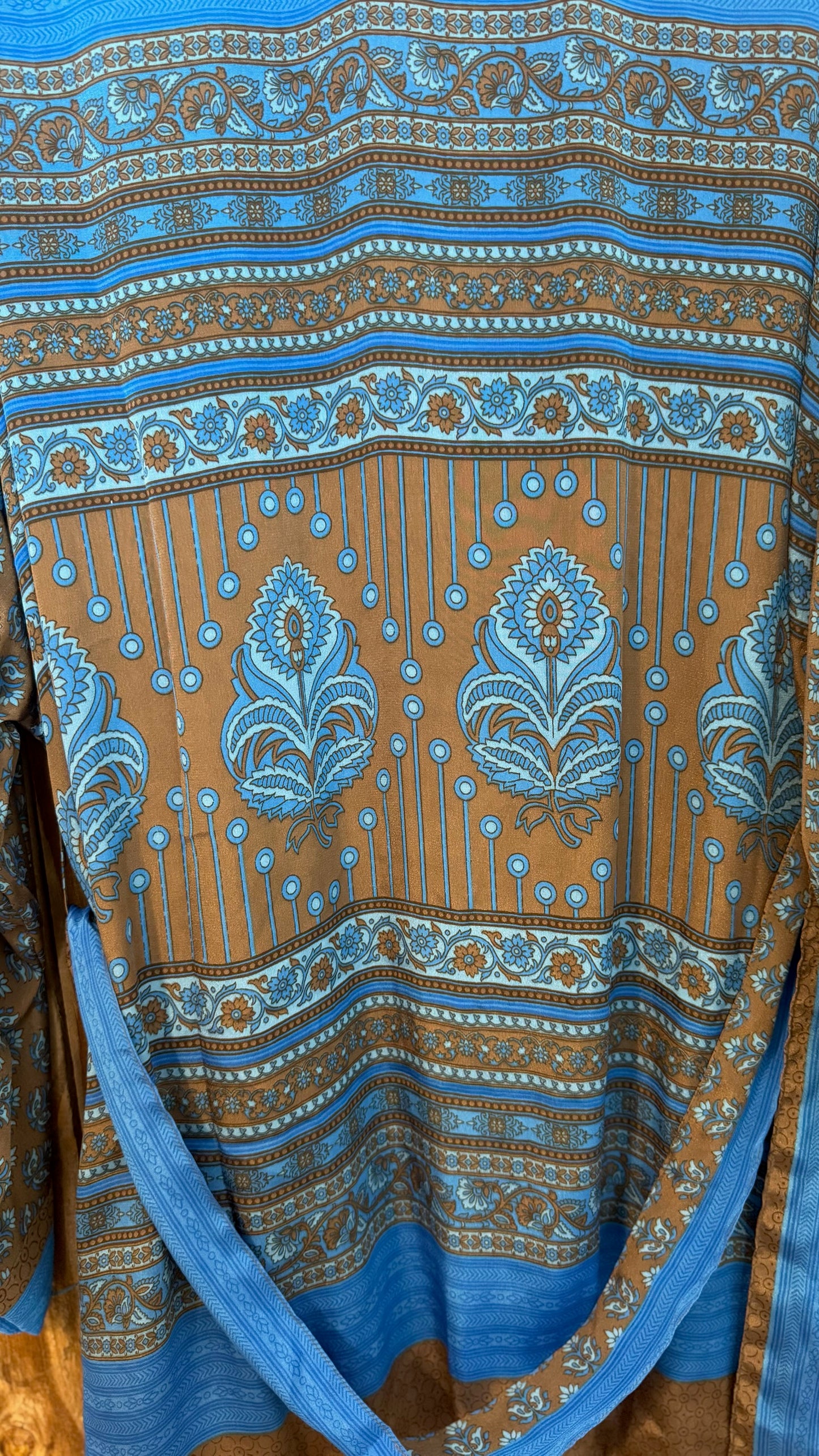 Creosote Sari Silk Kimono 015