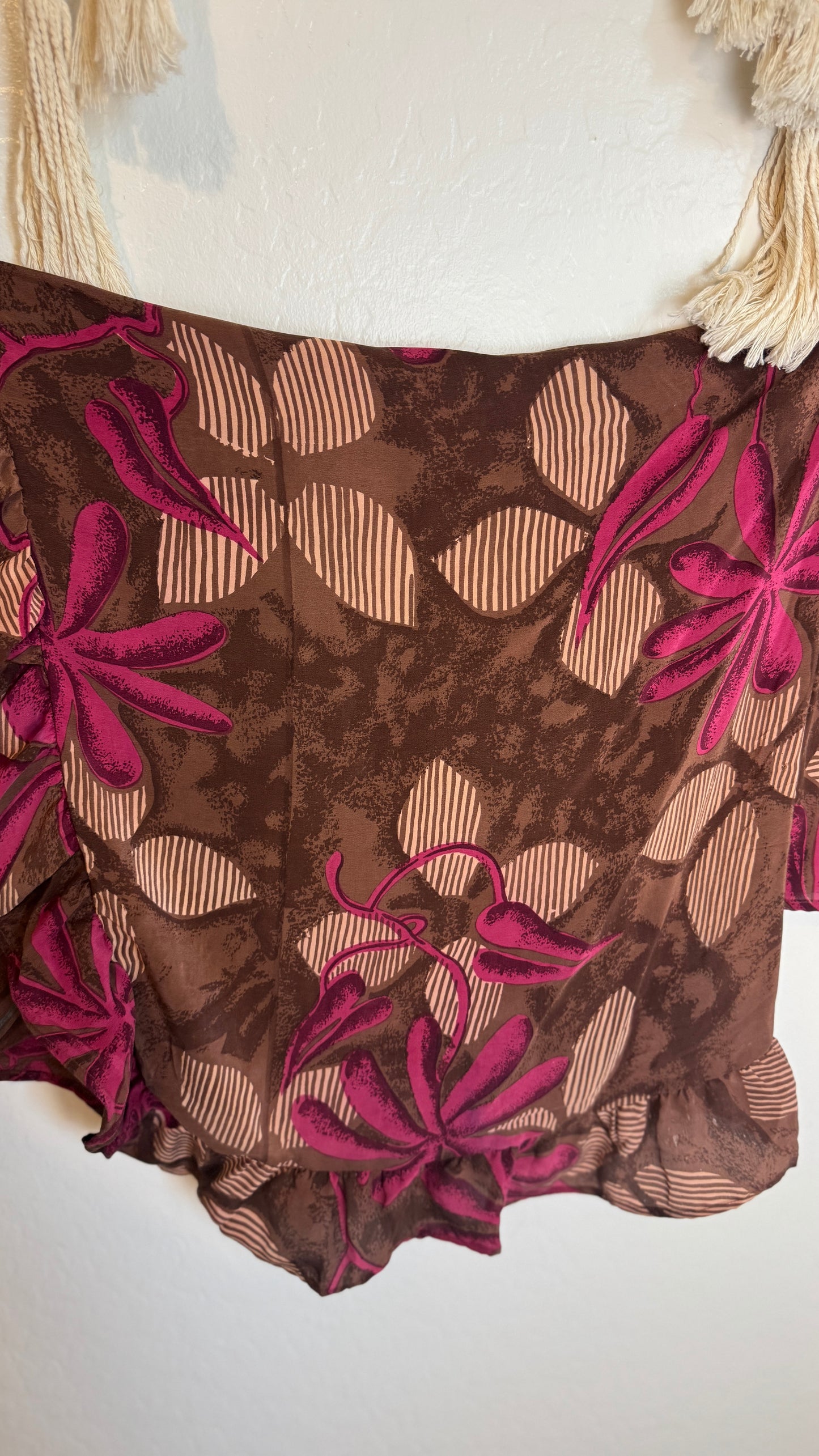 Bell Sleeve Silk Wrap Tie Top 009