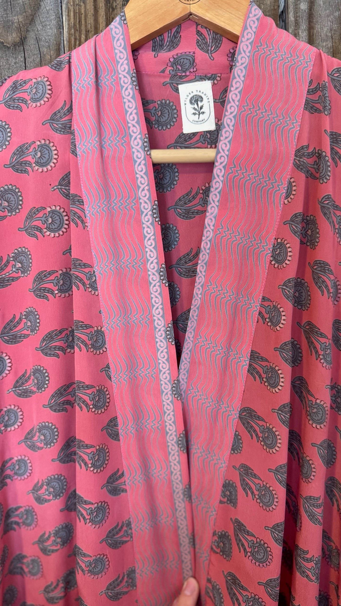 Creosote Sari Silk Kimono 019