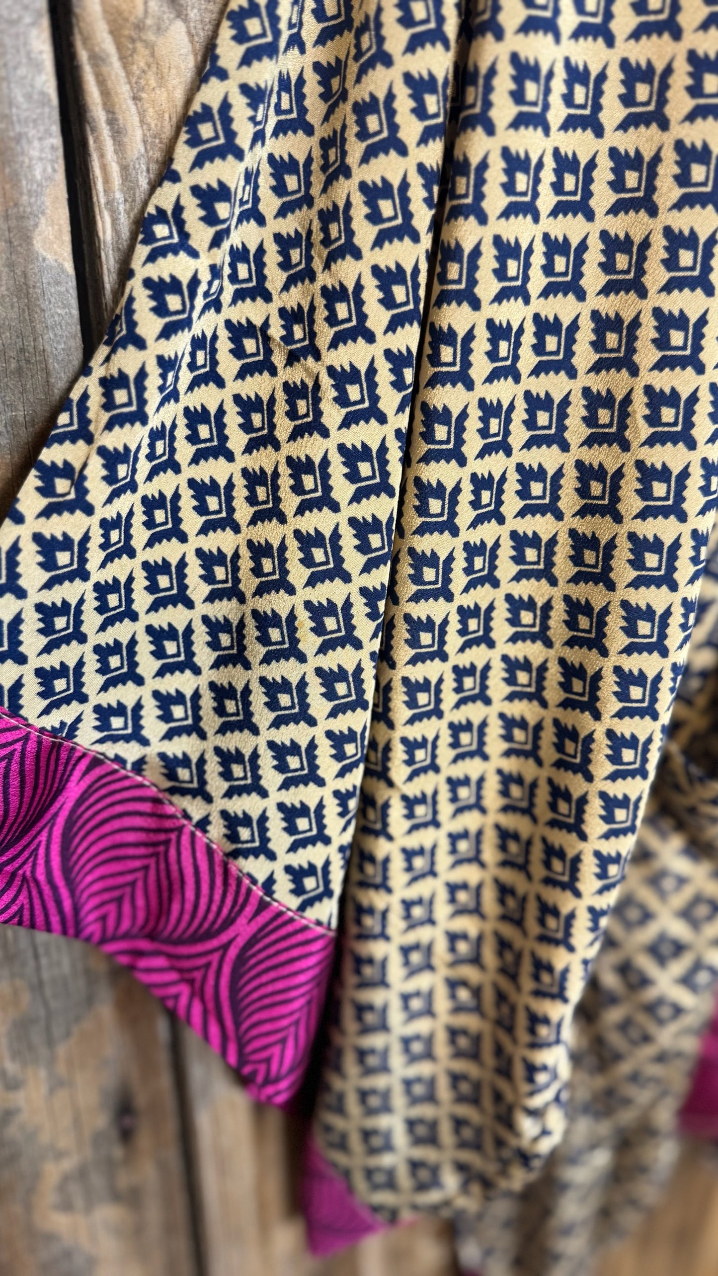 Creosote Sari Silk Kimono 020