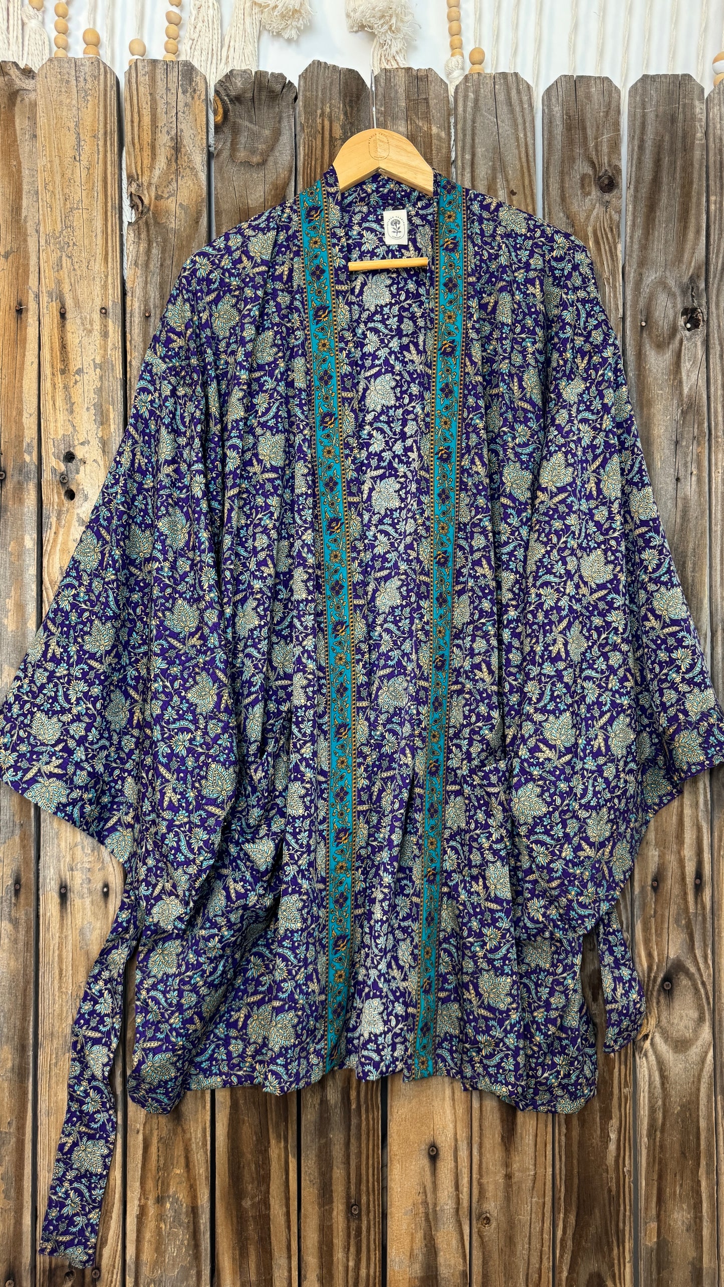 Creosote Sari Silk Kimono 018