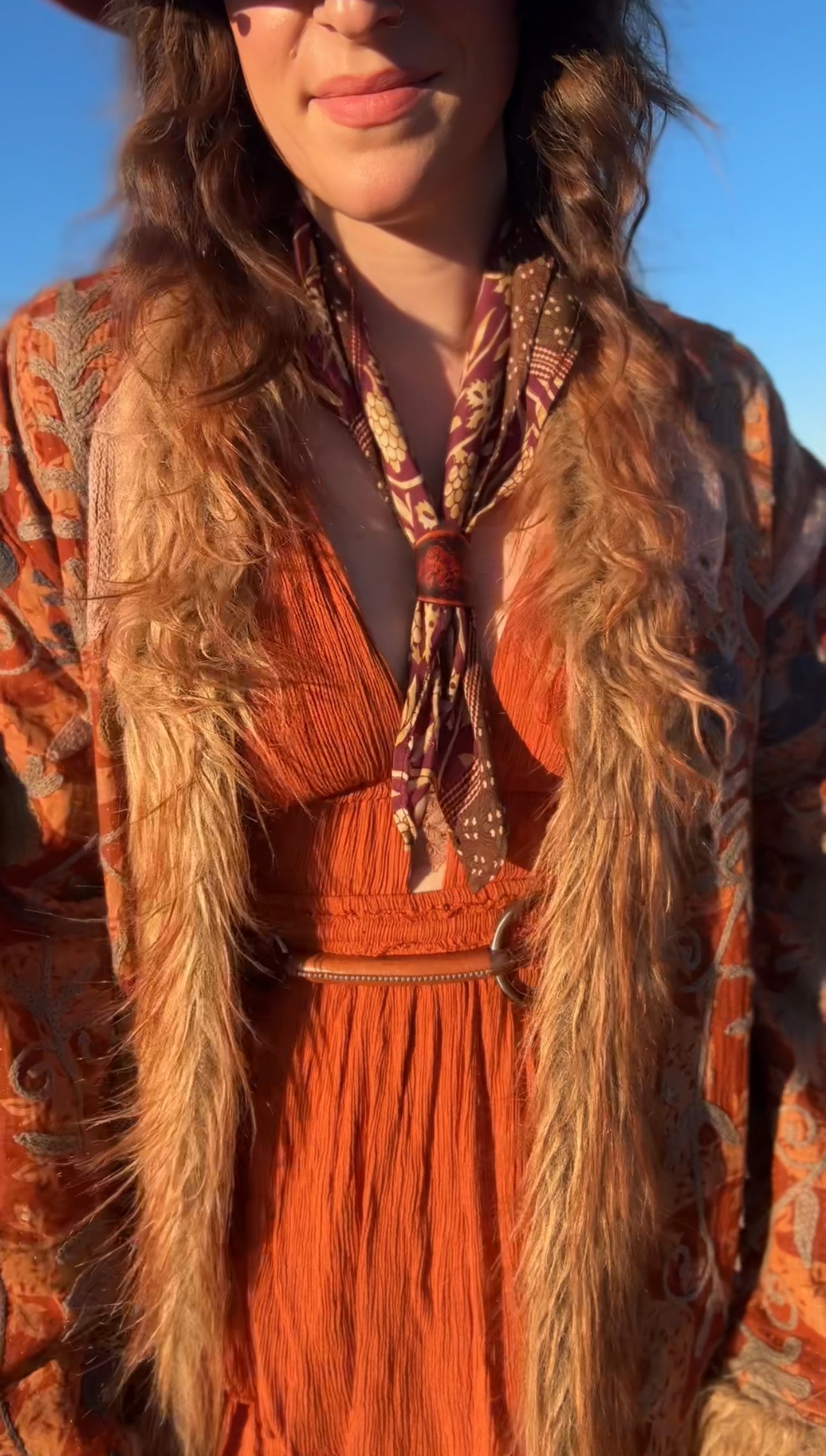 Leather Handcrafted Bolo Slide - Wild Horse