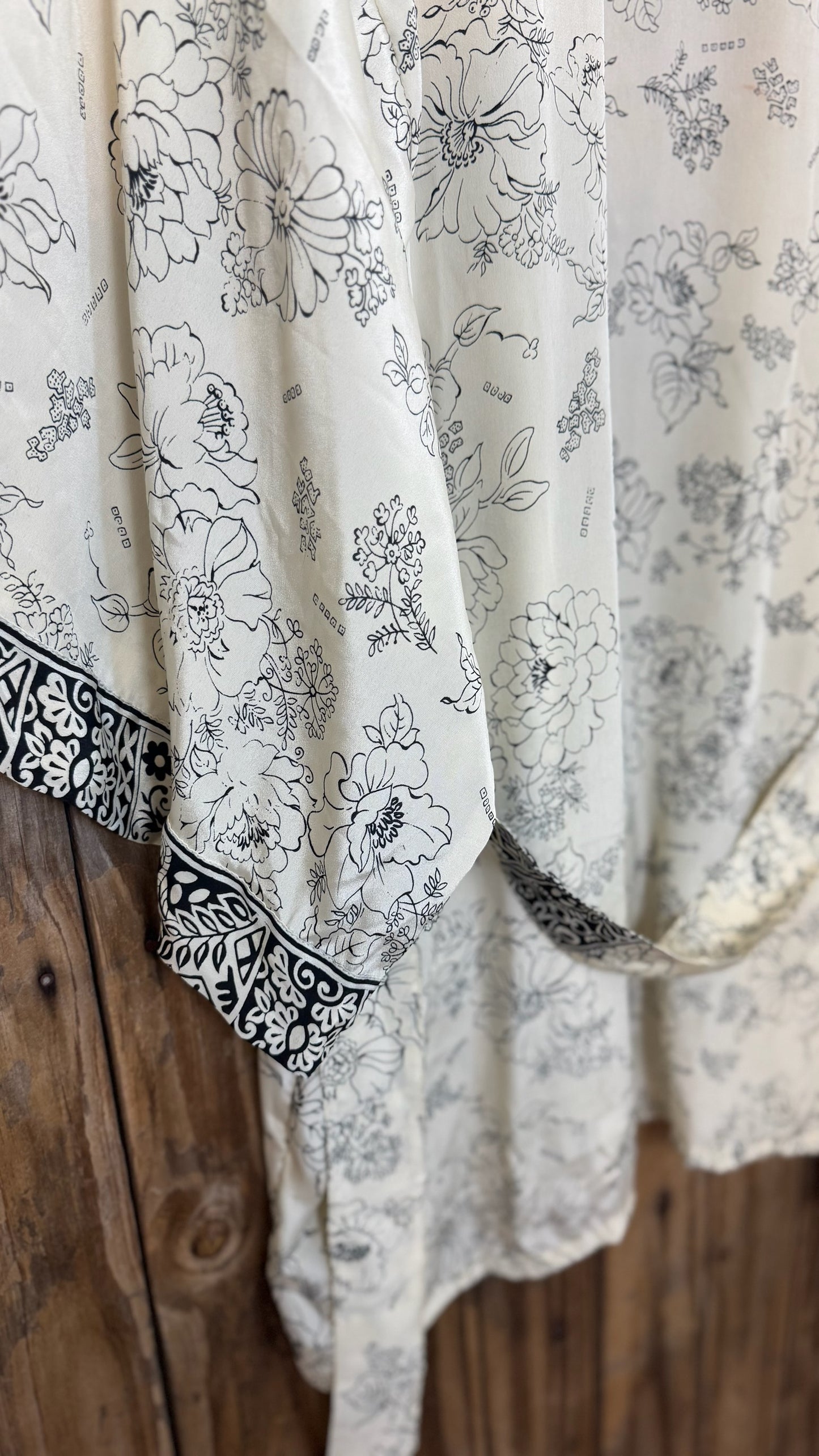 Creosote Sari Silk Kimono 011