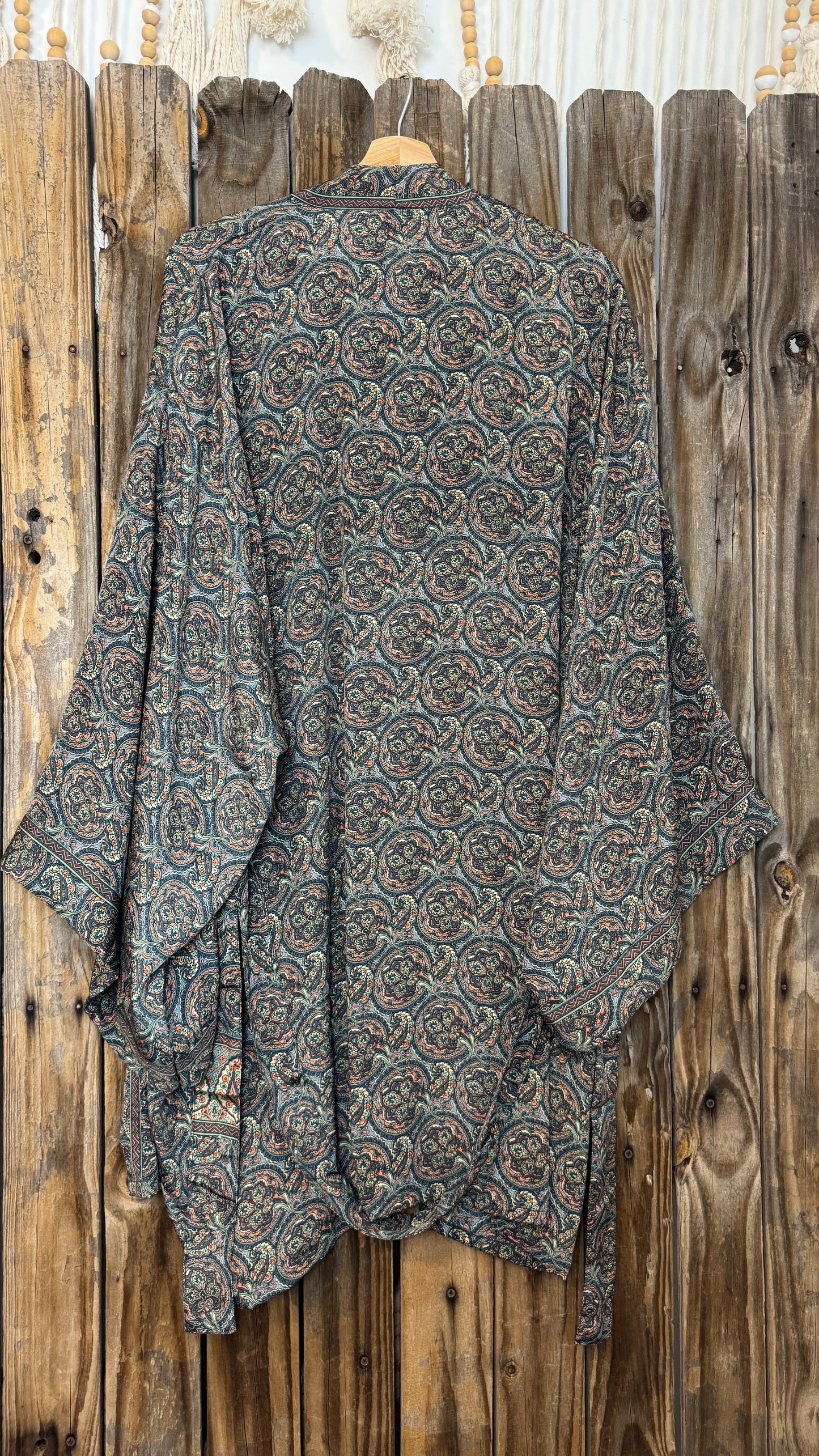 Creosote Sari Silk Kimono 013