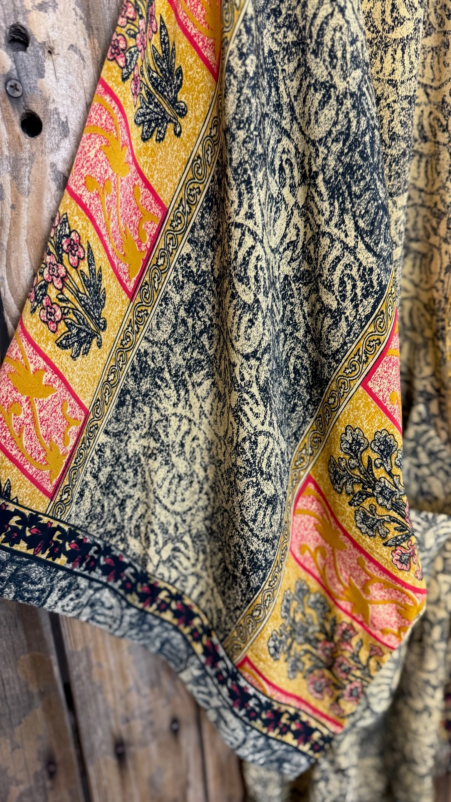 Creosote Sari Silk Kimono 008