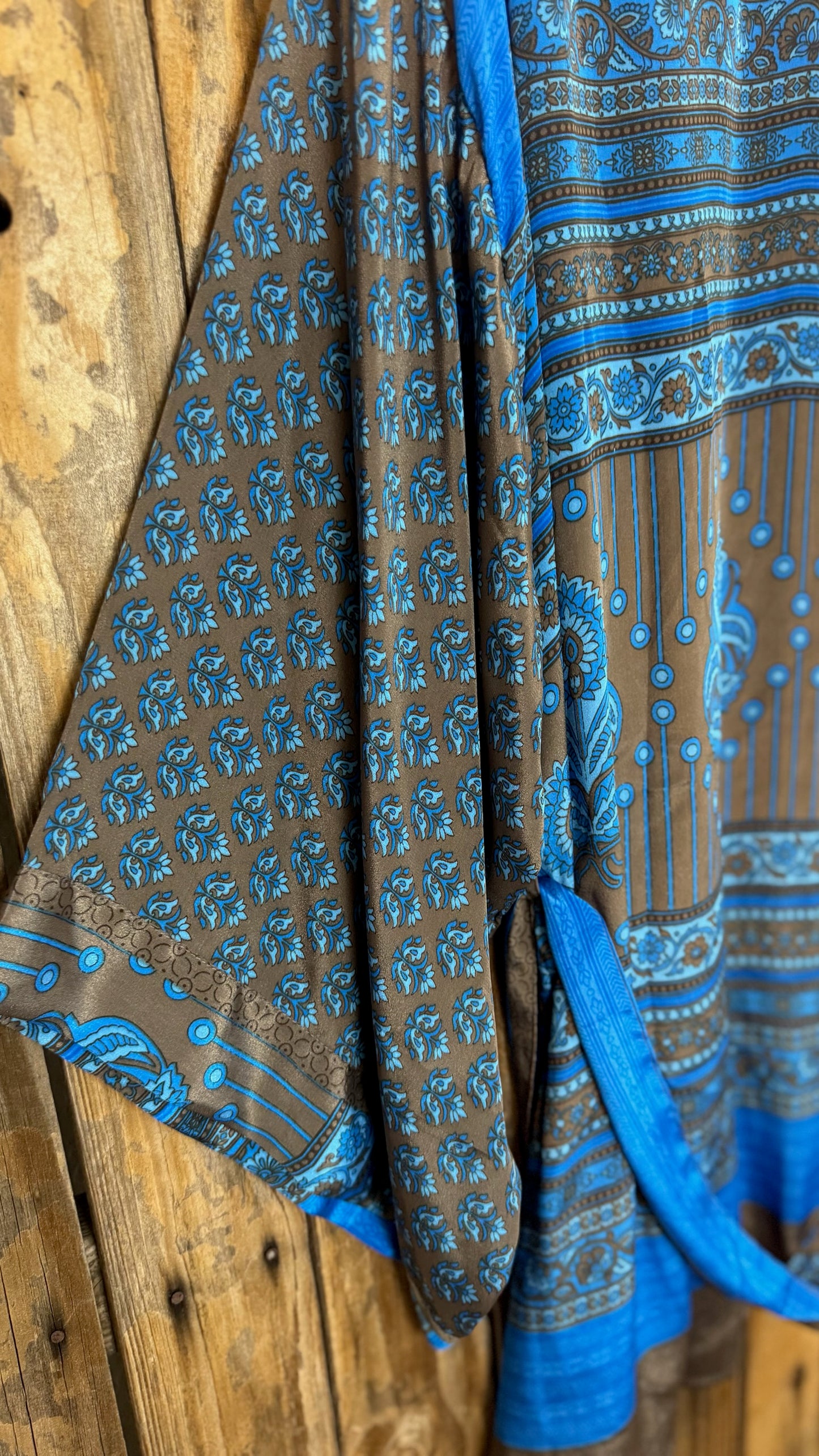 Creosote Sari Silk Kimono 015