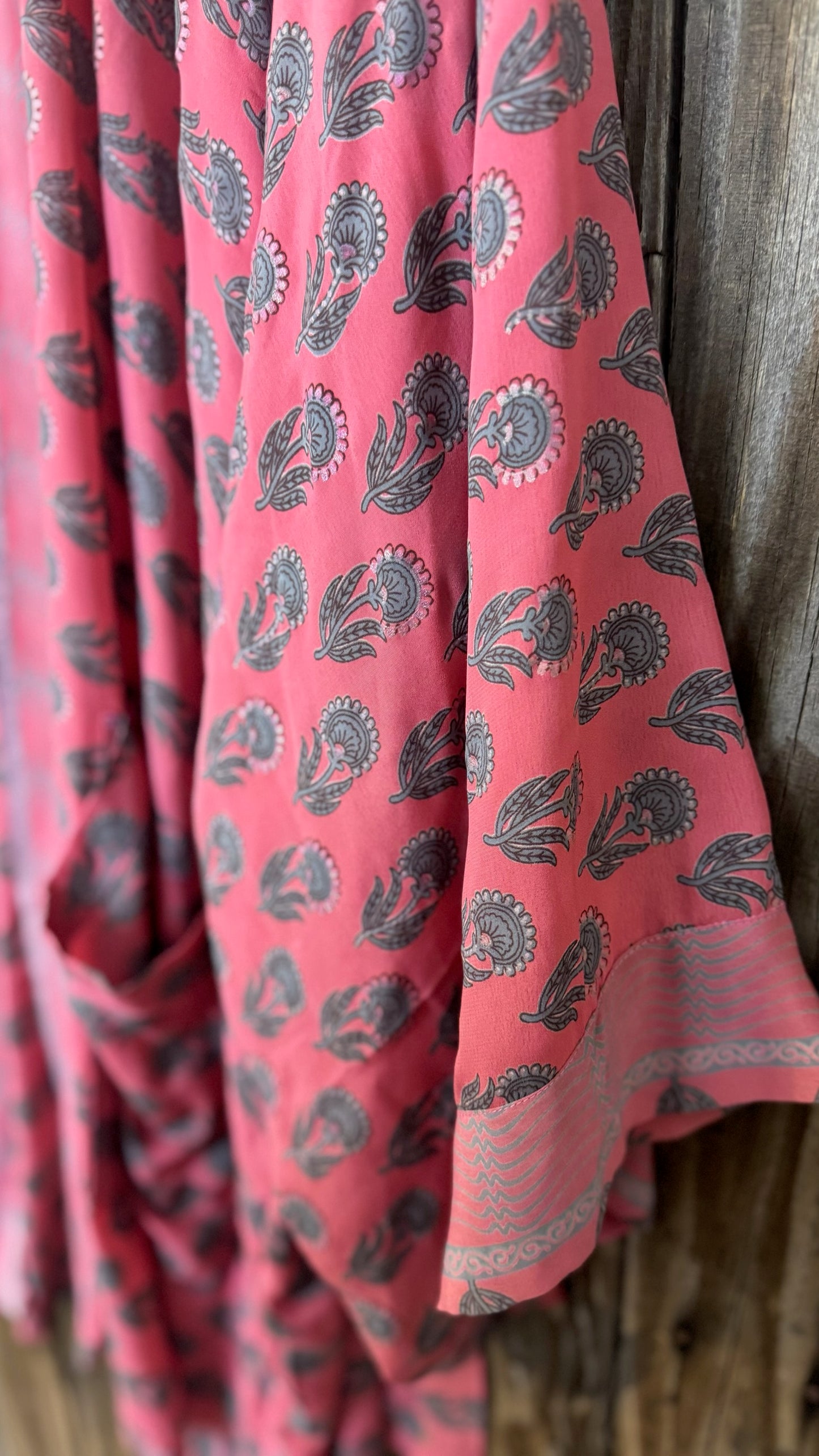 Creosote Sari Silk Kimono 019