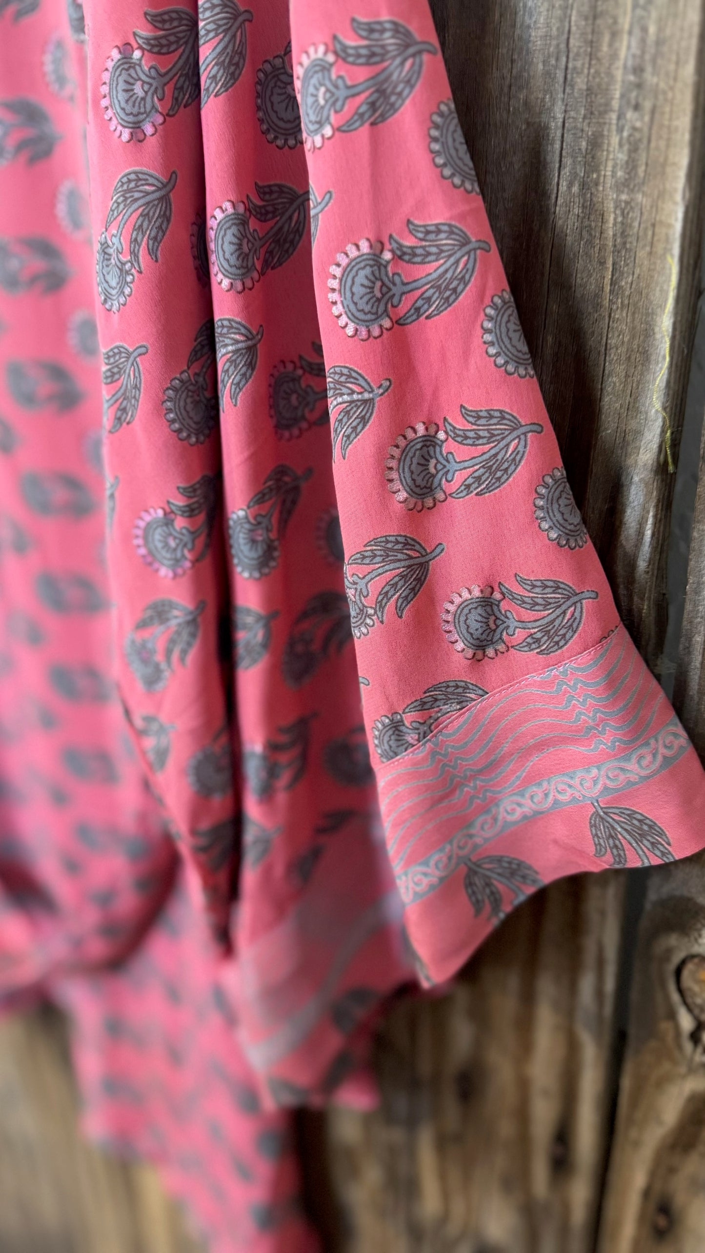 Creosote Sari Silk Kimono 019