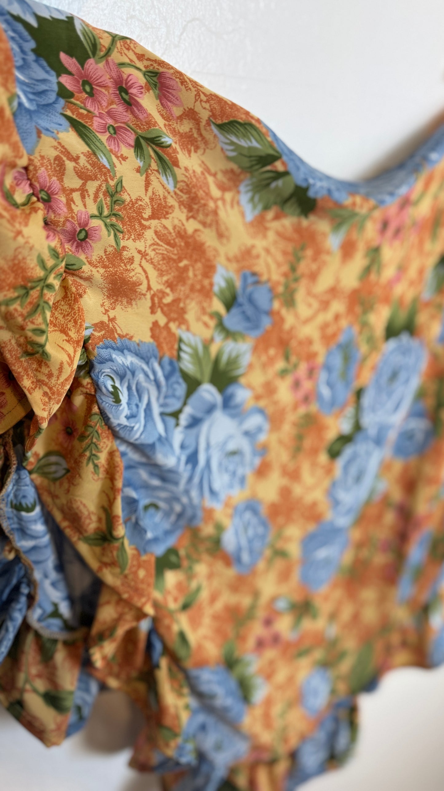 Bell Sleeve Silk Wrap Tie Top 010