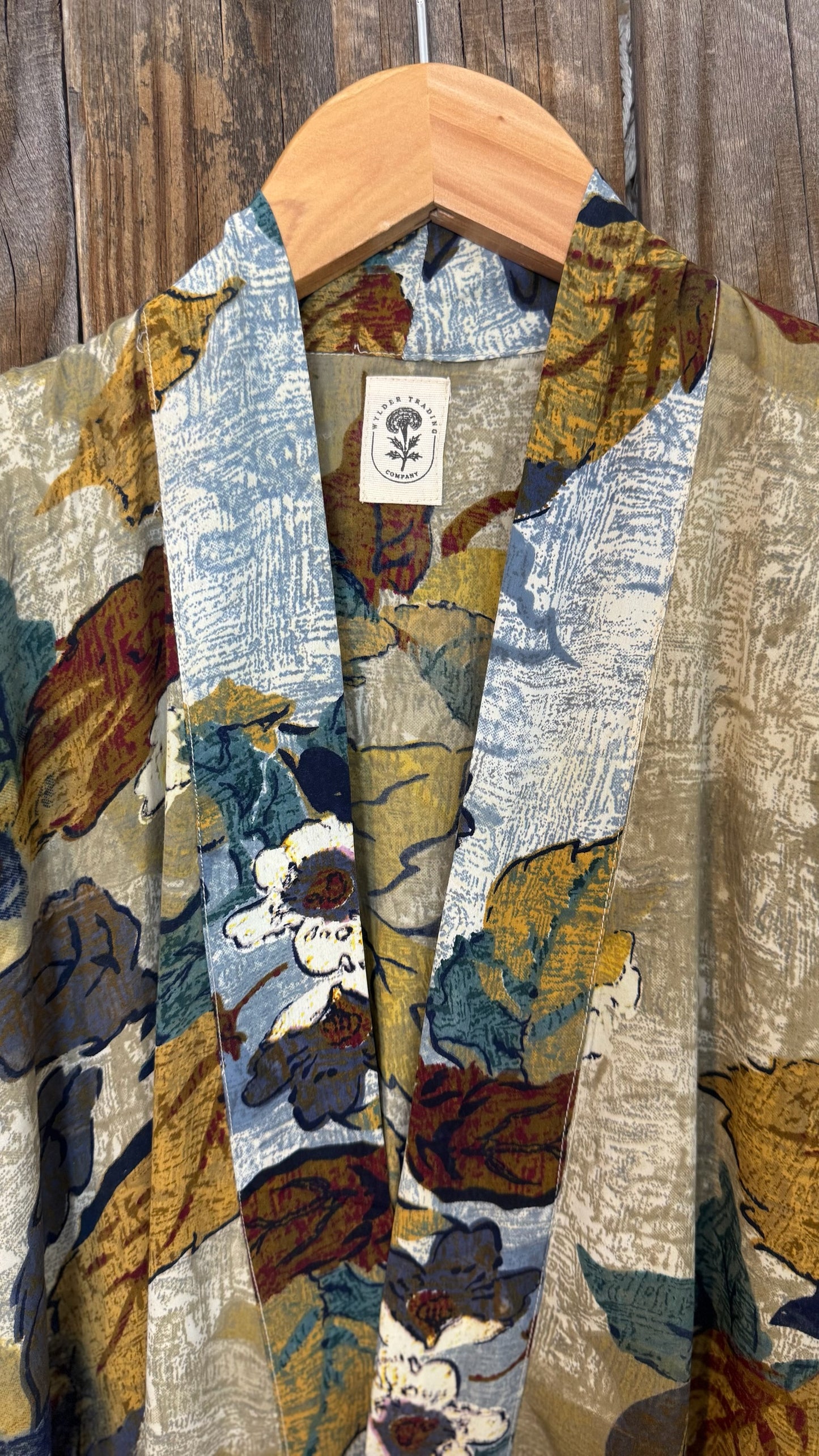 Creosote Sari Silk Kimono 012