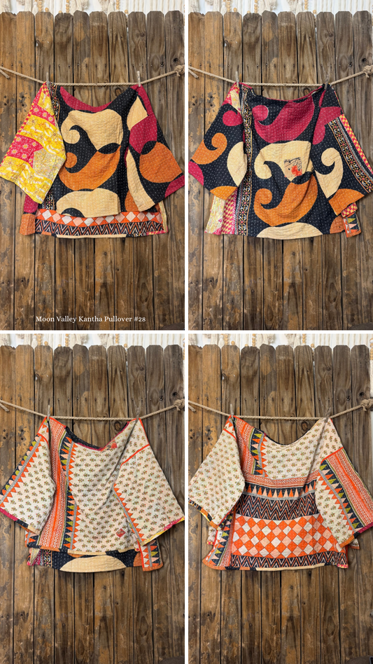 Moon Valley Kantha Pullover Top - 028