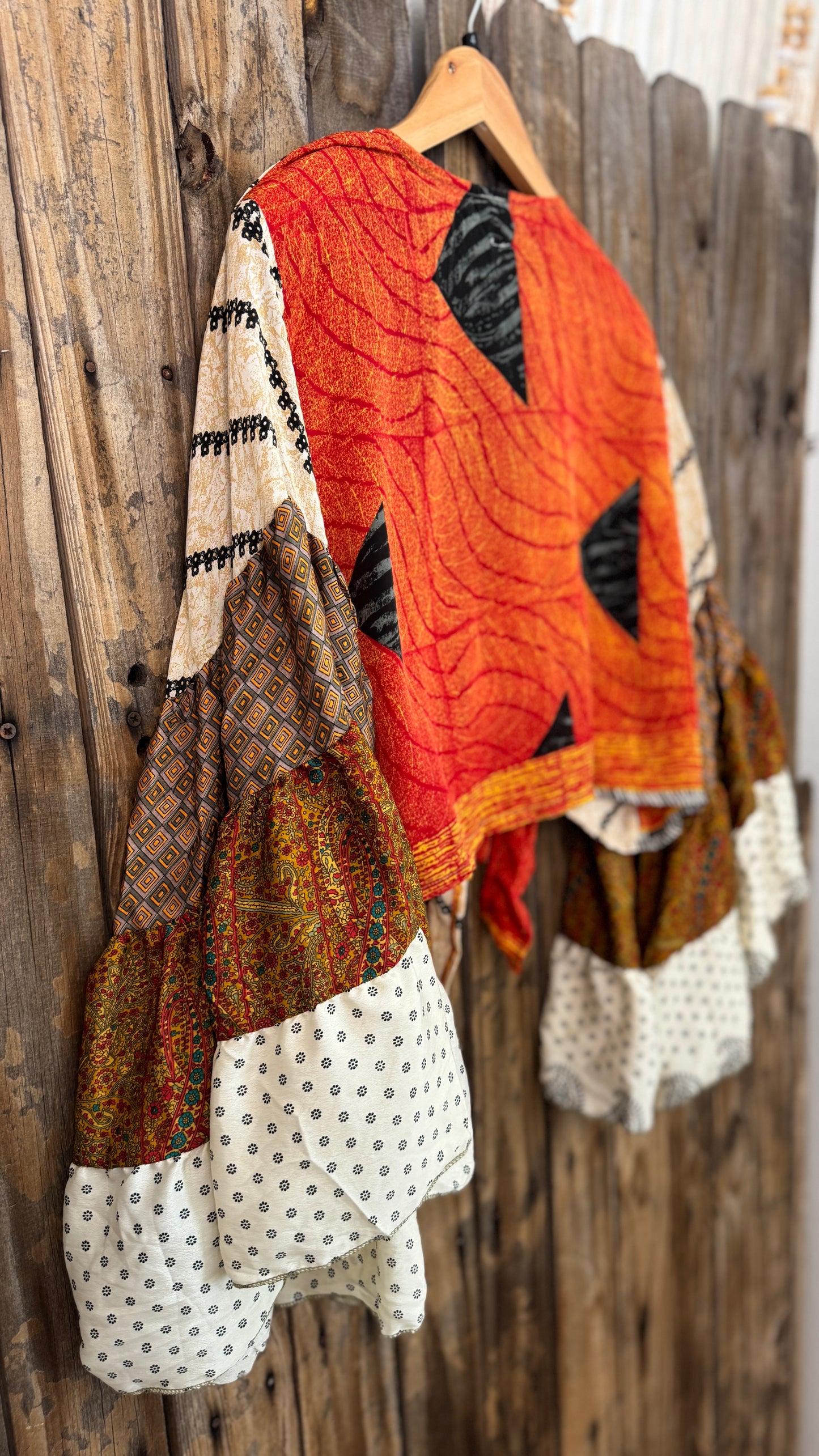 Thunderstruck ⚡ Silk Wrap Tie Top 004