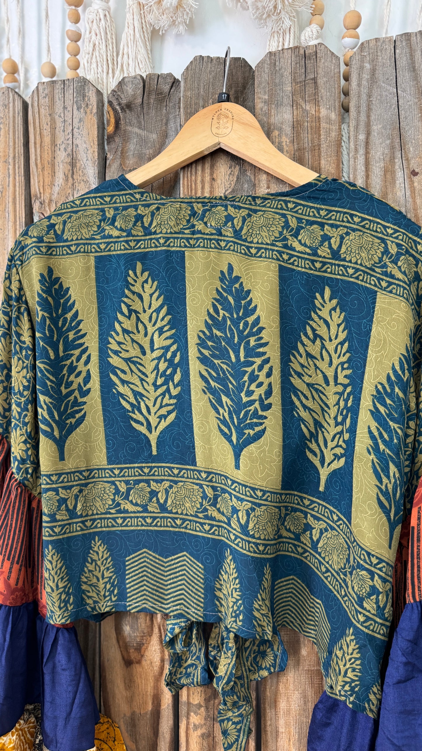 Thunderstruck ⚡ Silk Wrap Tie Top 017