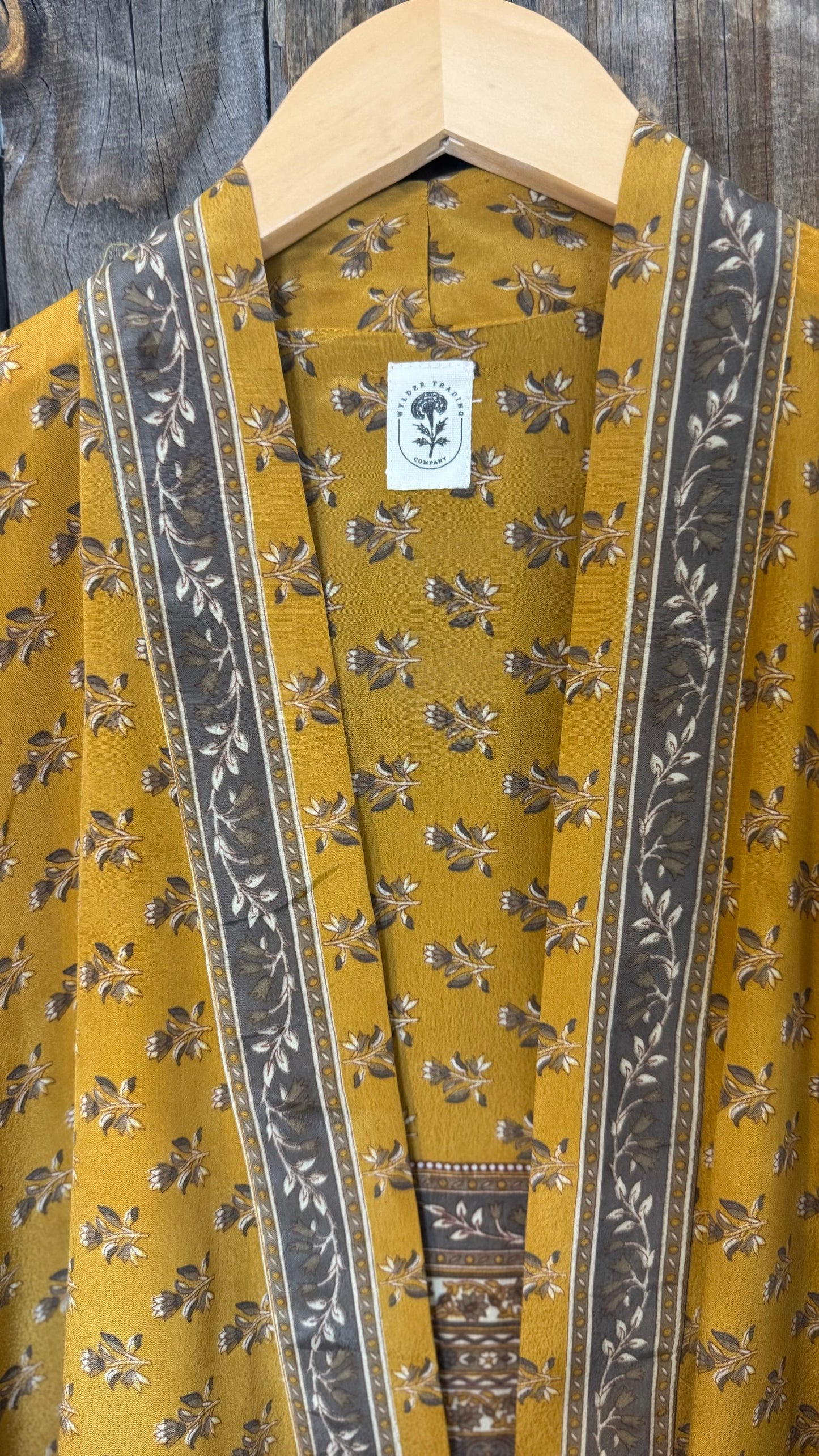 Creosote Sari Silk Kimono 006