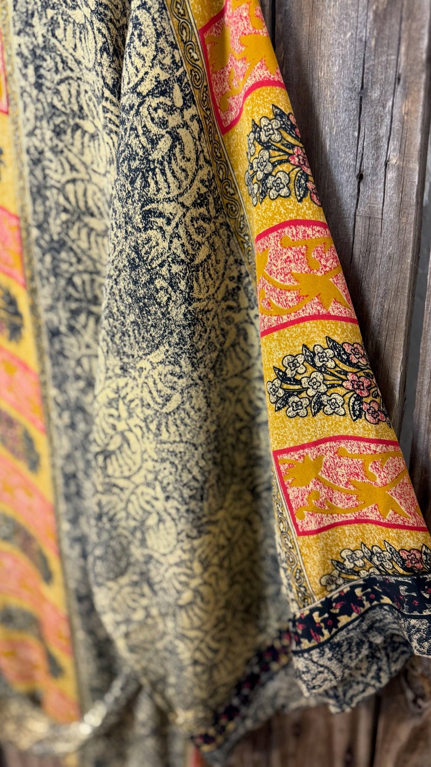 Creosote Sari Silk Kimono 008