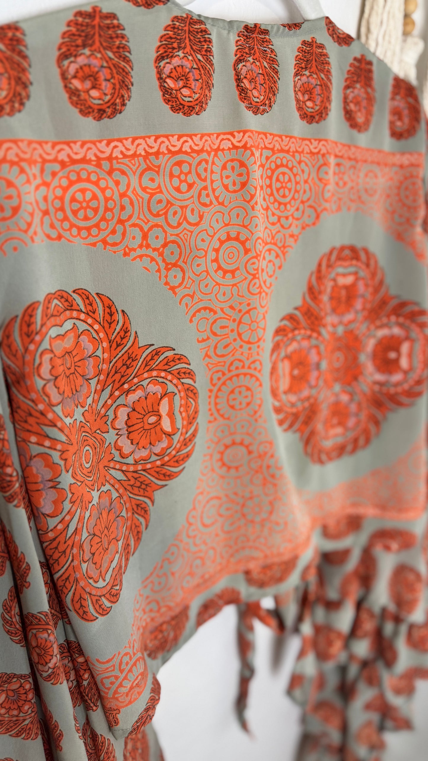 Bell Sleeve Silk Wrap Tie Top 012