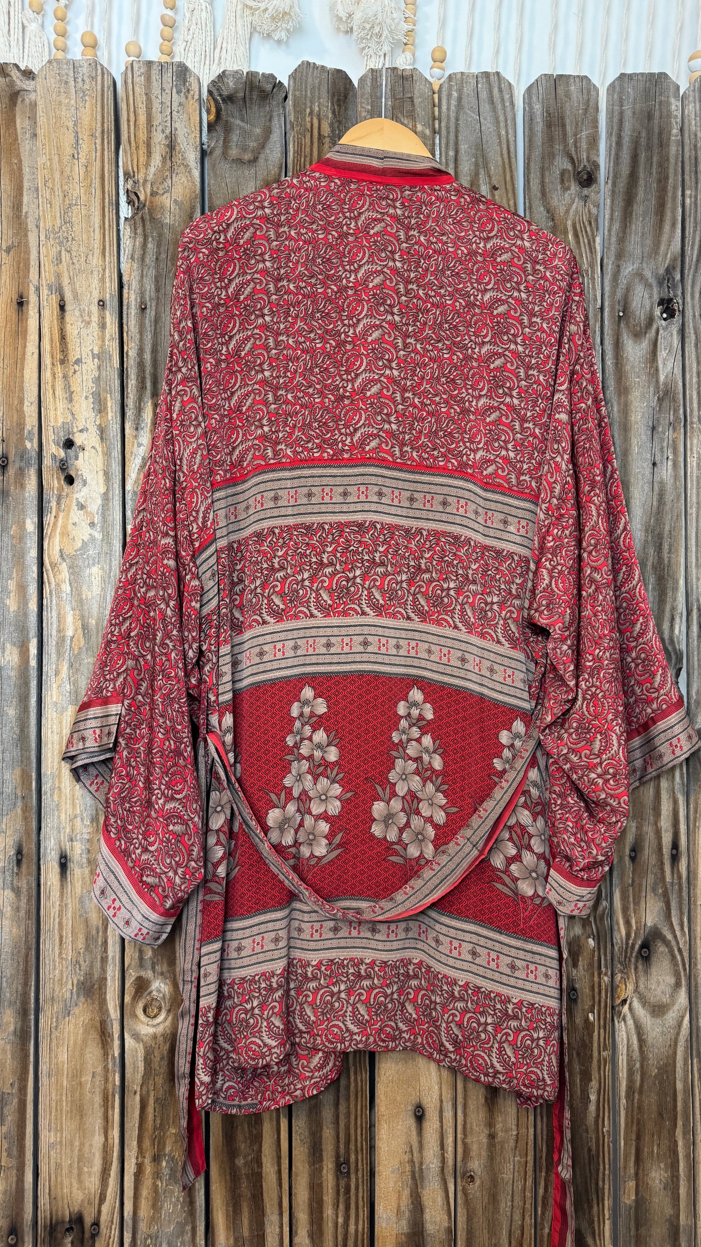 Creosote Sari Silk Kimono 001