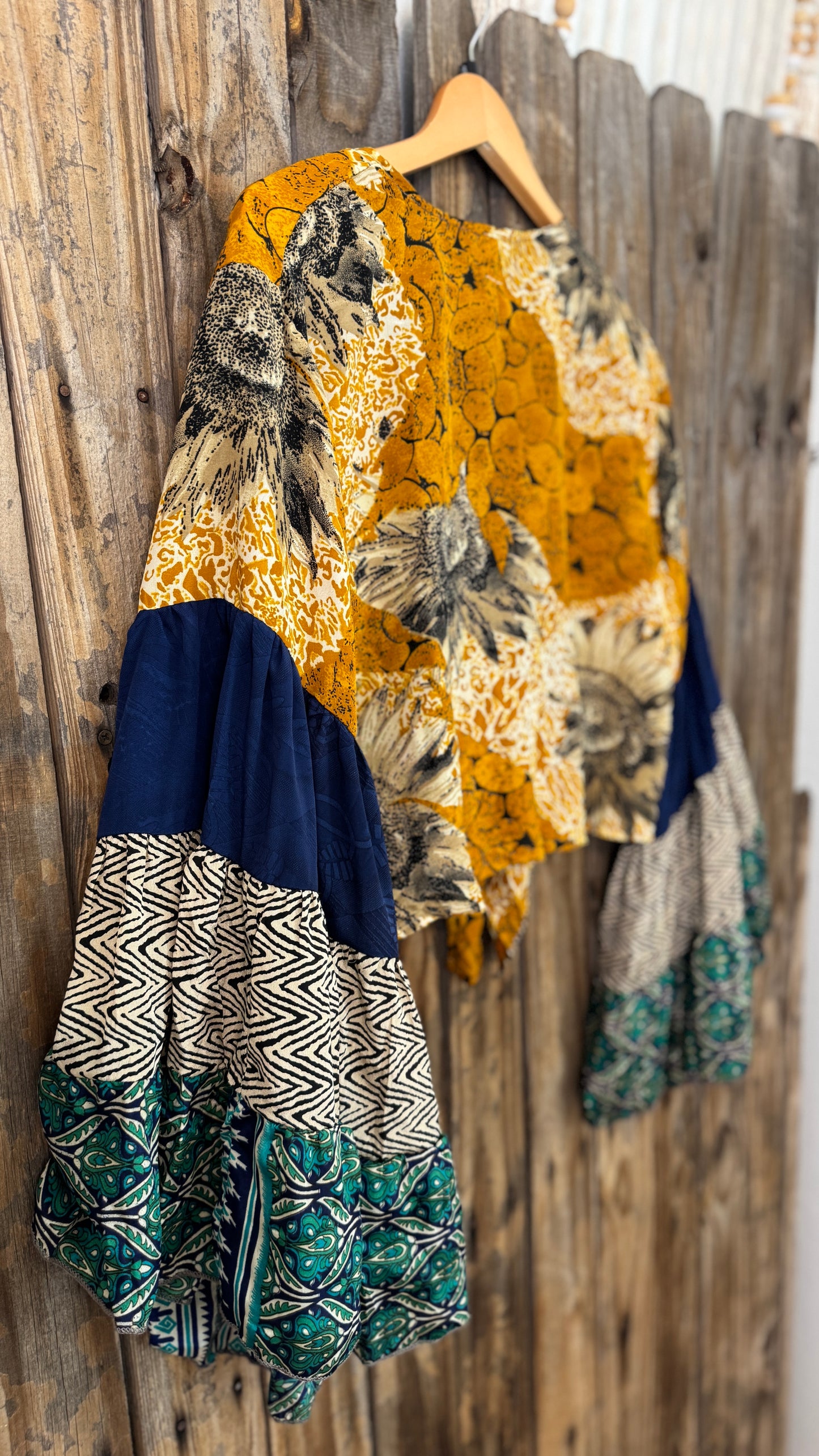 Thunderstruck ⚡ Silk Wrap Tie Top 018