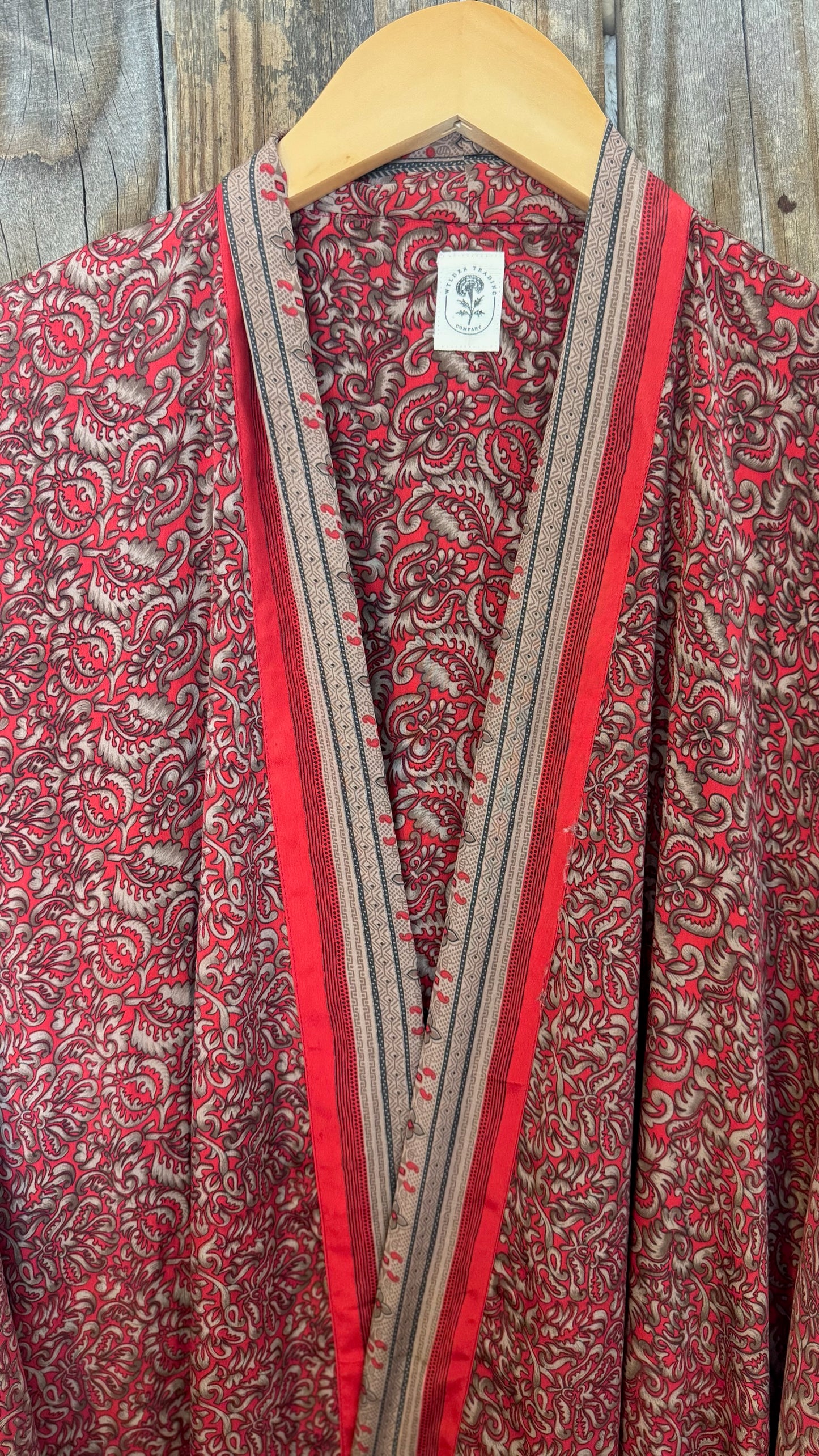 Creosote Sari Silk Kimono 001