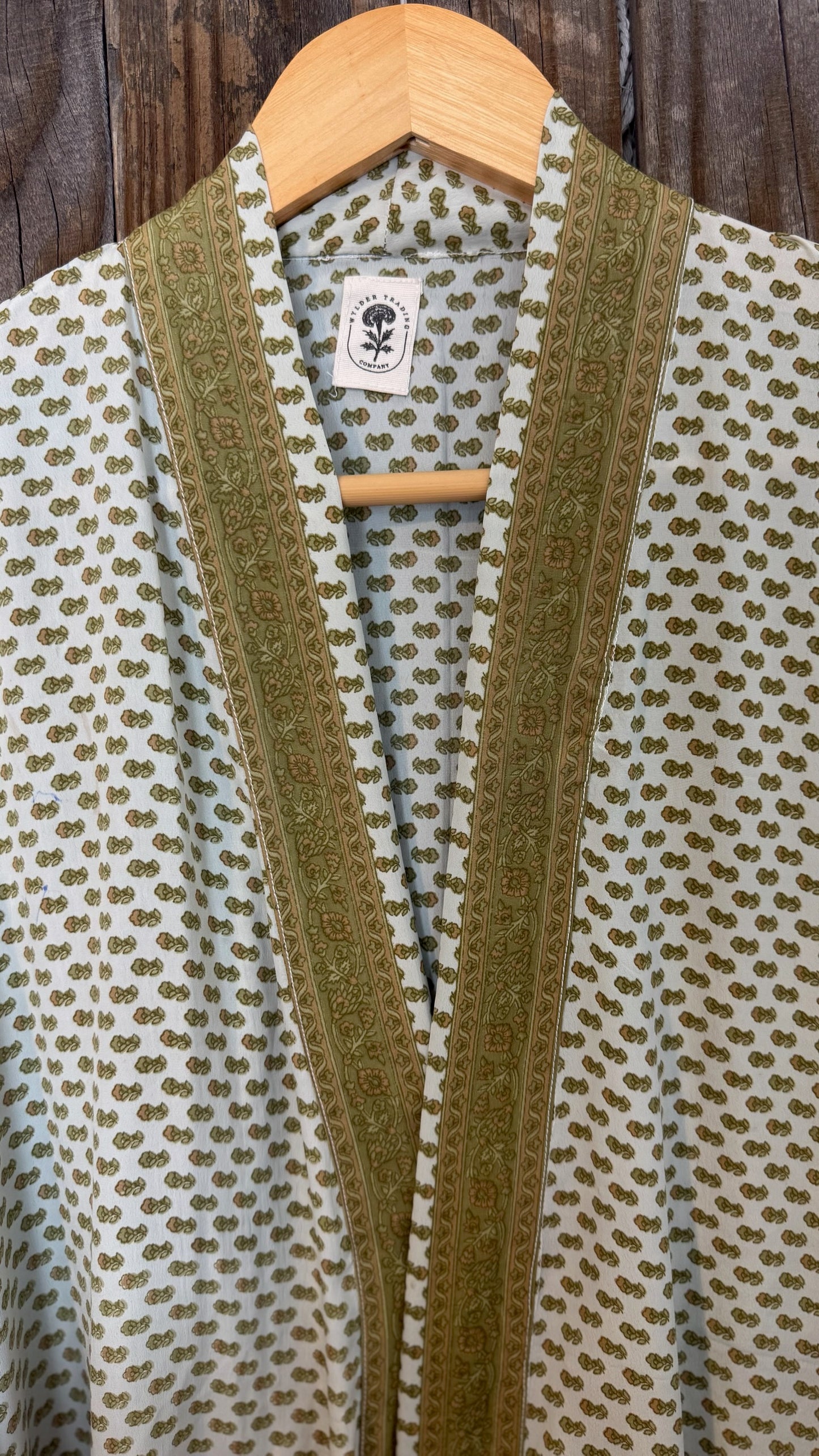 Creosote Sari Silk Kimono 010
