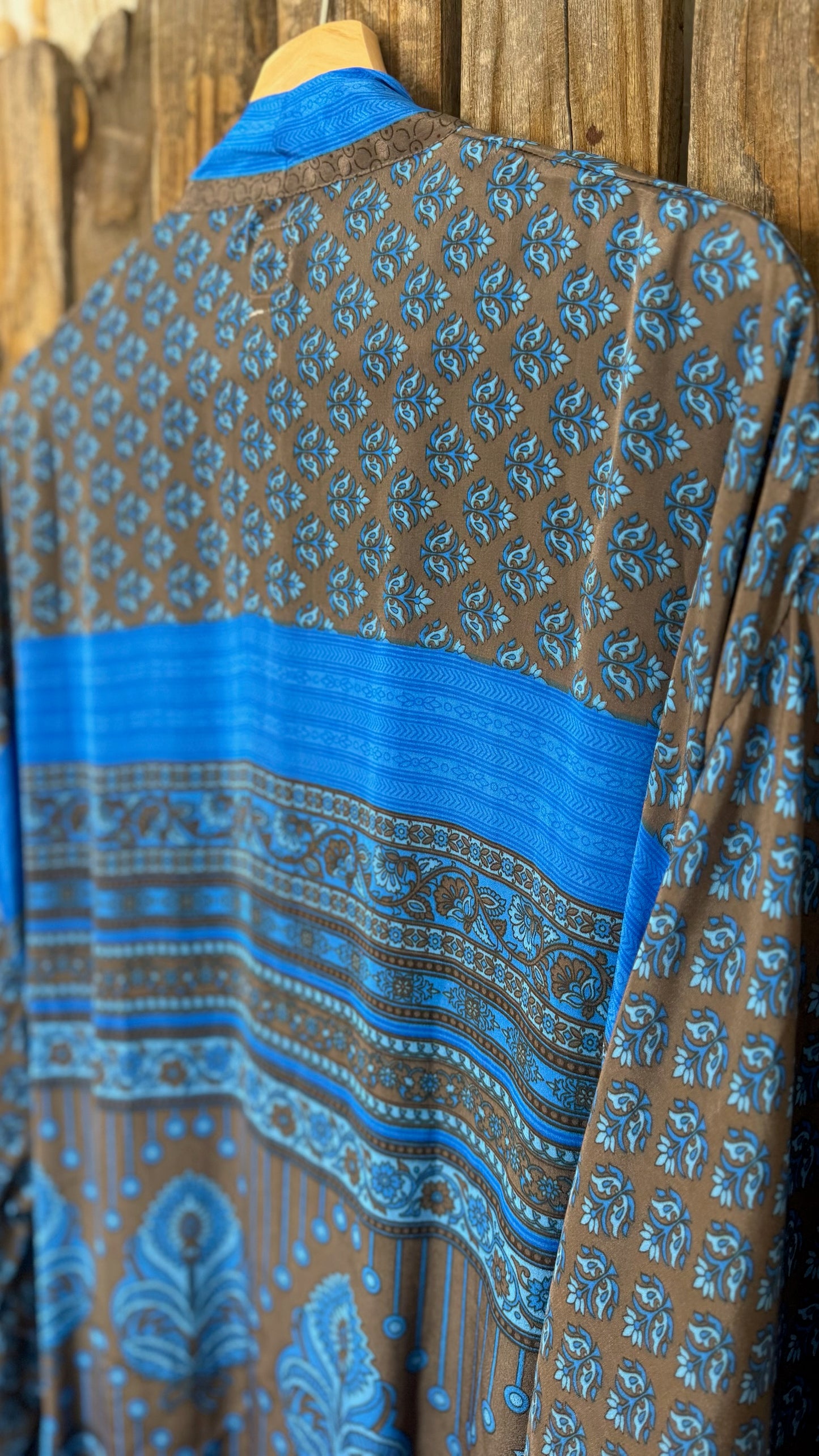 Creosote Sari Silk Kimono 015