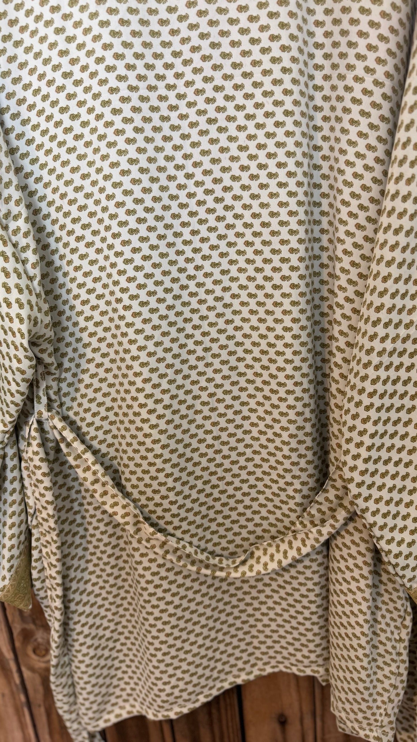 Creosote Sari Silk Kimono 010