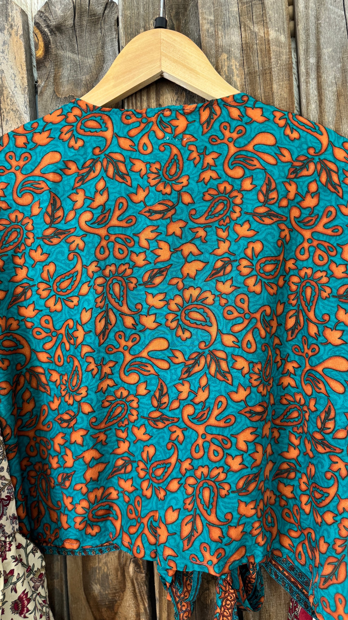 Thunderstruck ⚡ Silk Wrap Tie Top 013