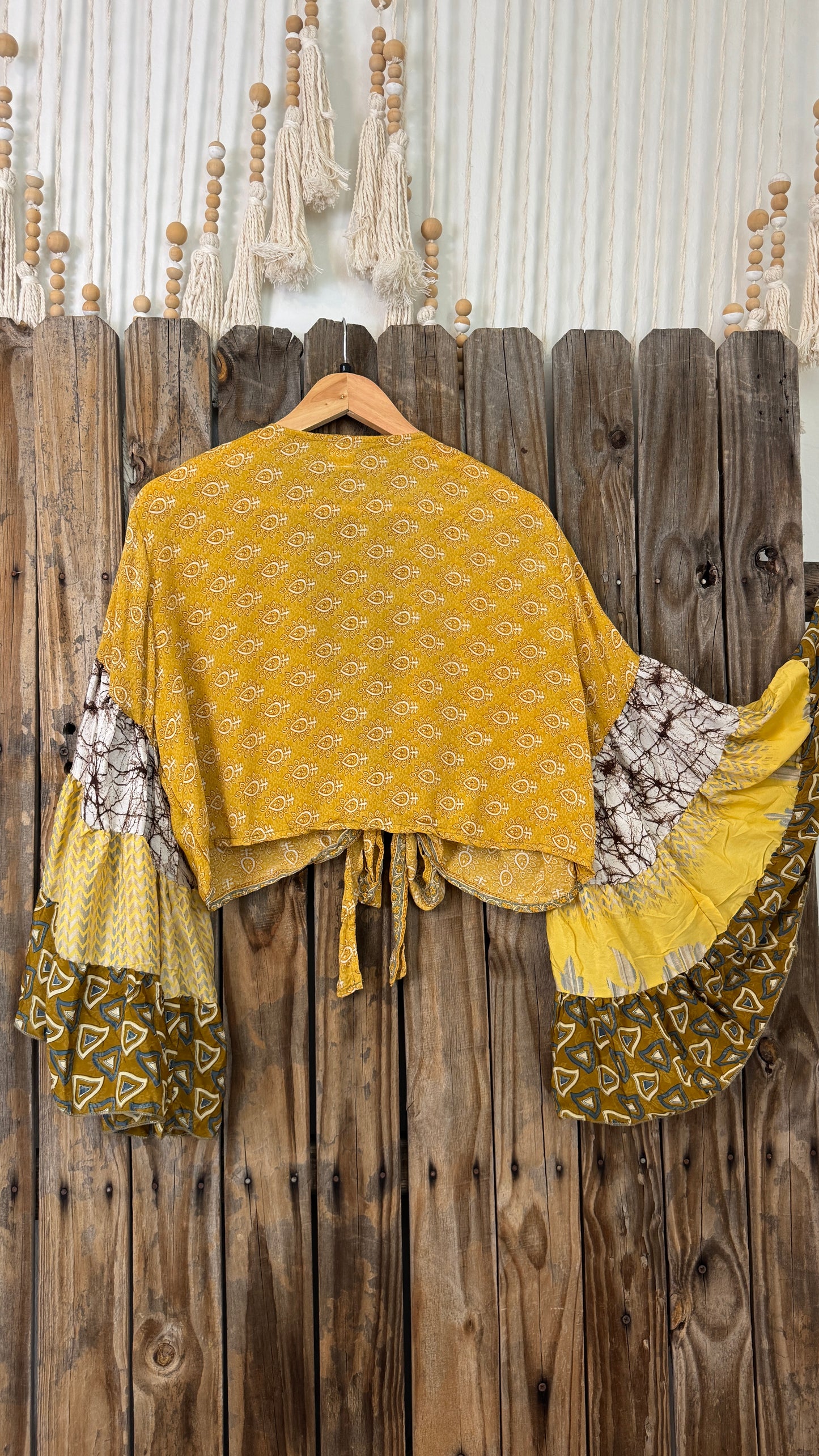 Thunderstruck ⚡ Silk Wrap Tie Top 008