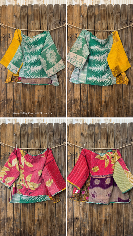 Moon Valley Kantha Pullover Top - 019