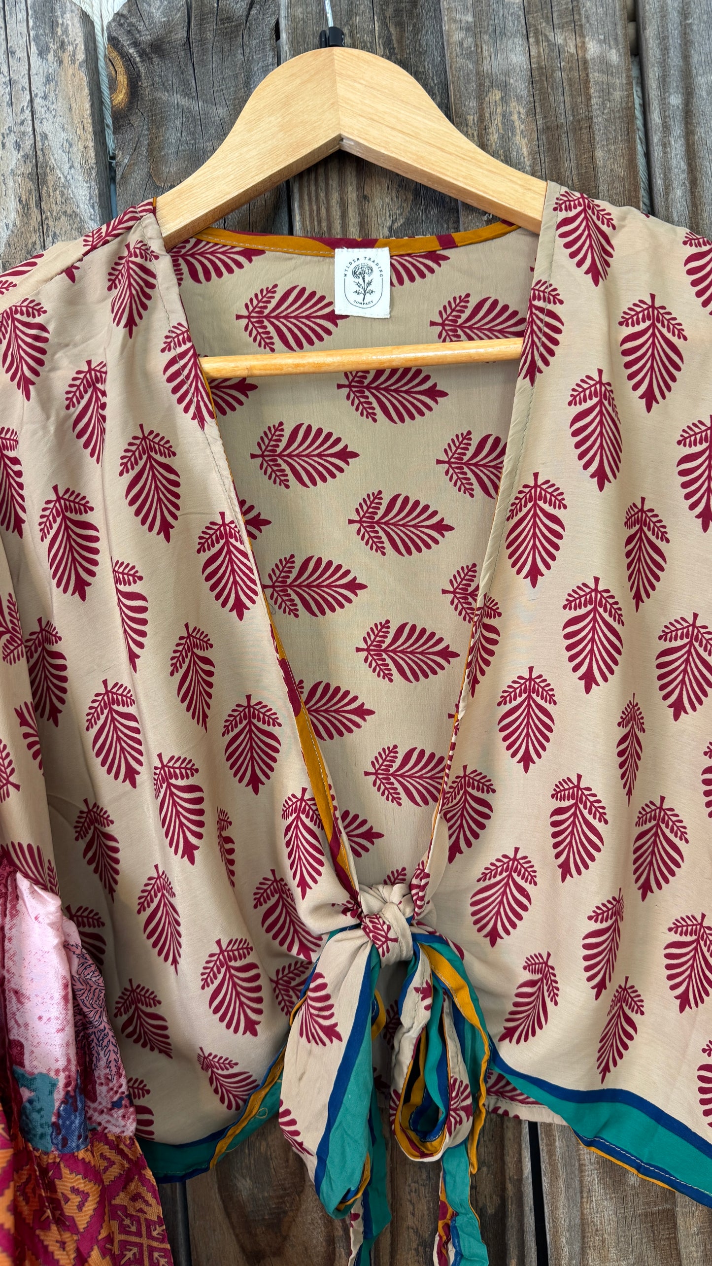 Thunderstruck ⚡ Silk Wrap Tie Top 002