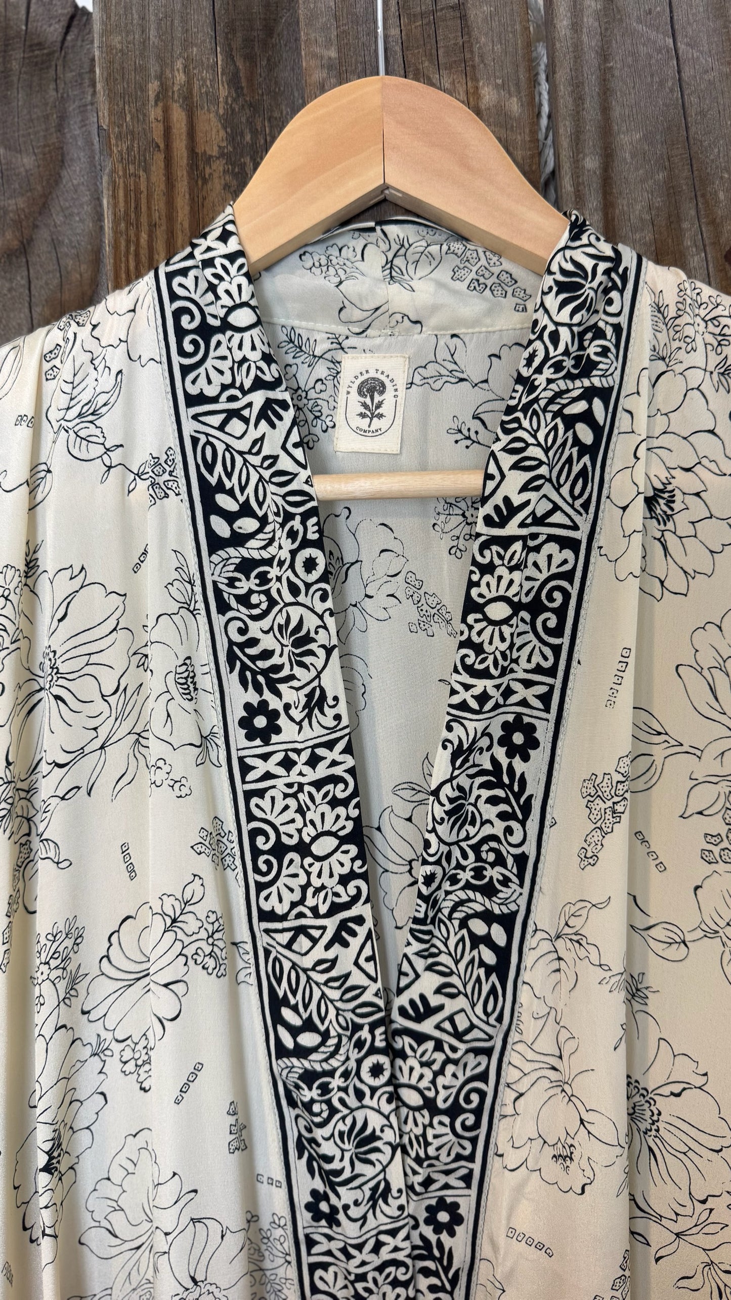 Creosote Sari Silk Kimono 011