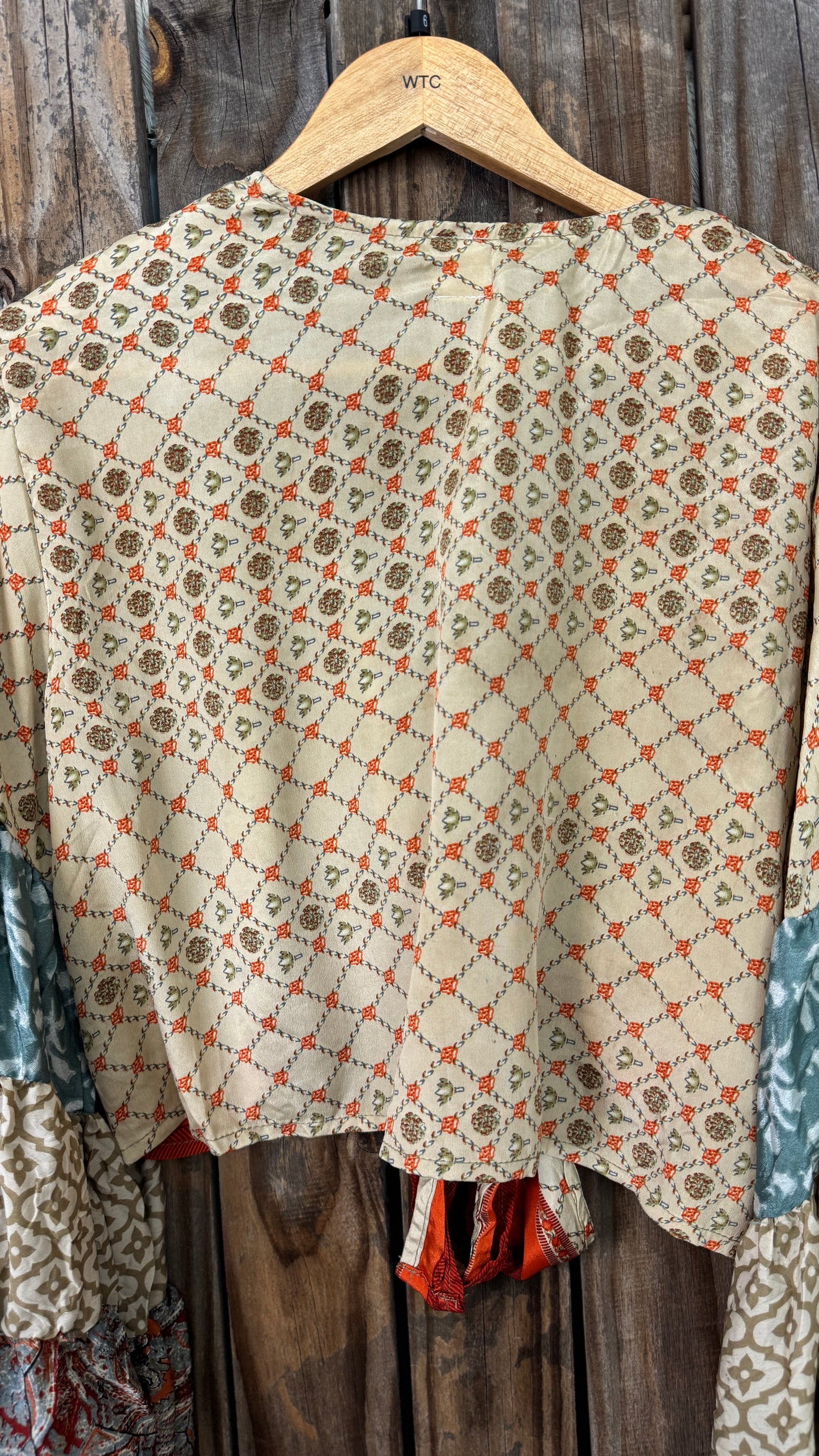 Thunderstruck ⚡ Silk Wrap Tie Top 006