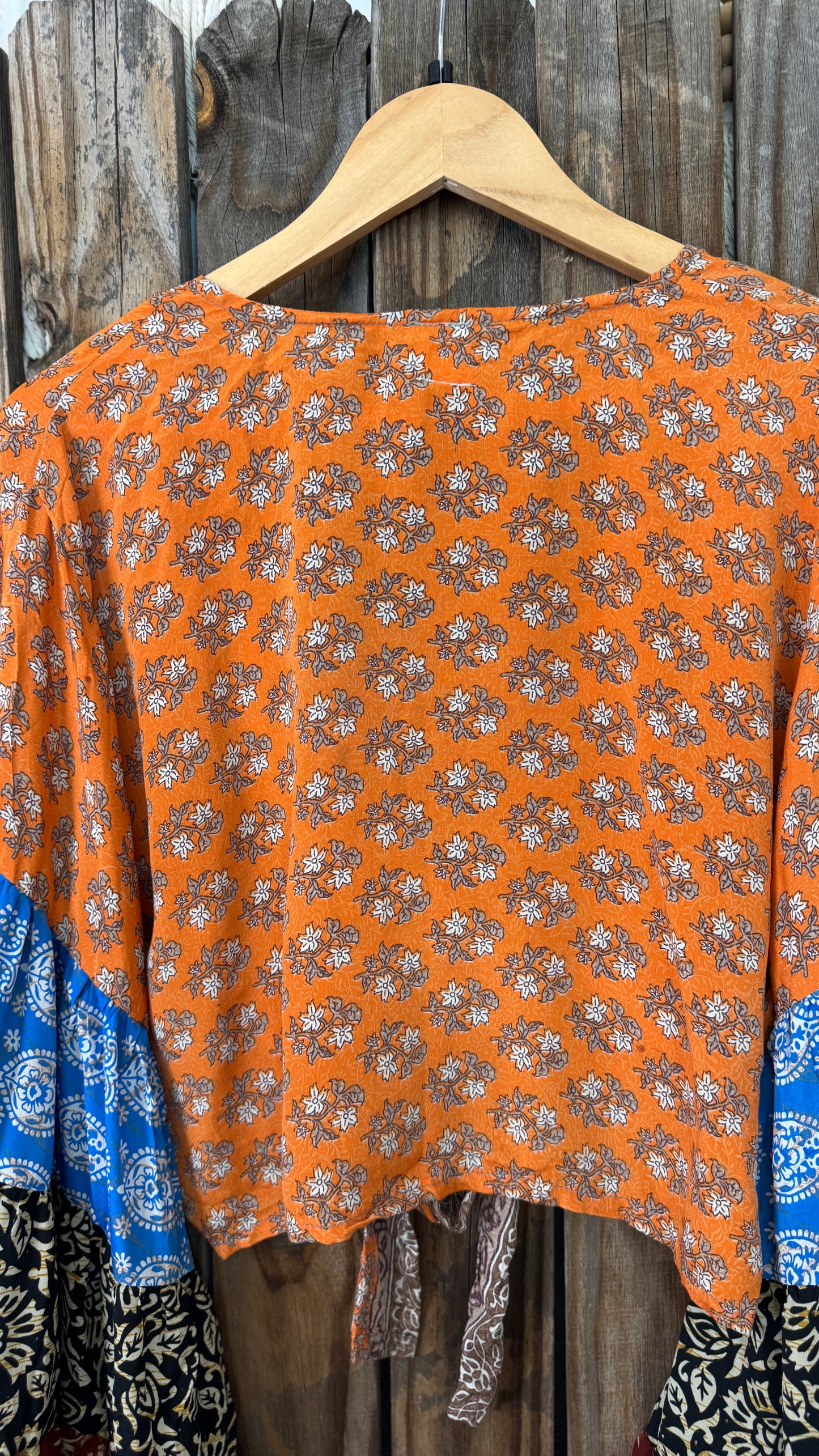 Thunderstruck ⚡ Silk Wrap Tie Top 005