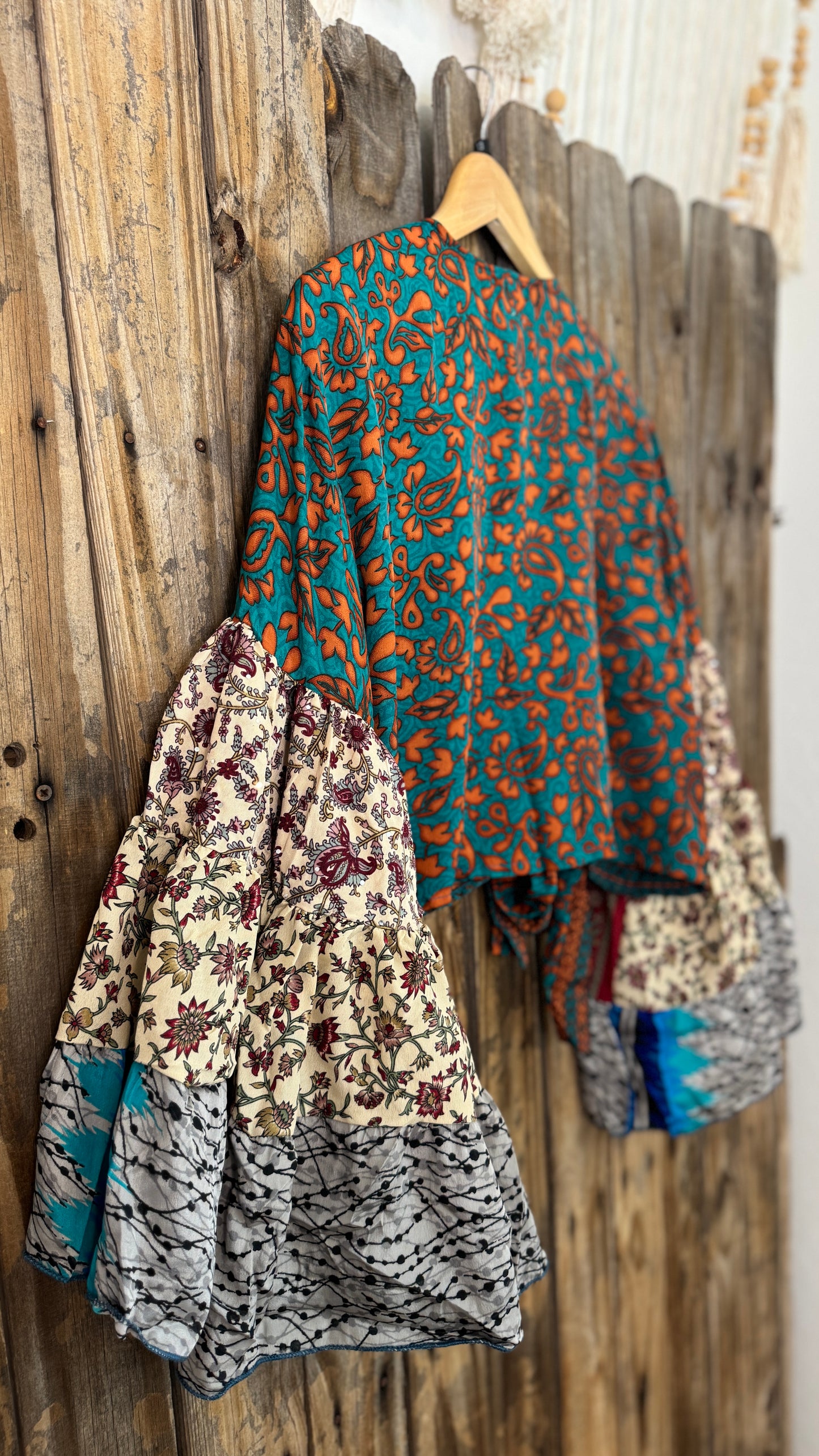 Thunderstruck ⚡ Silk Wrap Tie Top 013